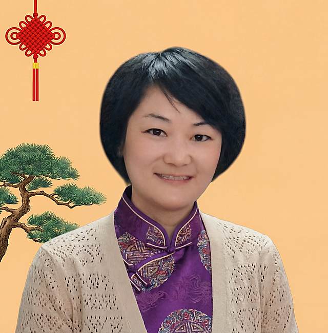 「图片1」「图片1」将蓝色证件照中的人物图像的人物服装造型，背景颜色，背景要素按照另一张图片进行生成(注意蓝色证件照图片的尺寸大小不能变，人物图像只有人物服装造型进行改变，人物的比例大小不变）