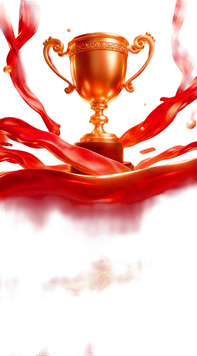 用第一张图（https://gdesign-dam-hz.dancf.com/35656422088887478/71e501ab49194dd7a231a1bdab1f5dcb.jpg）的奖杯替换当前图的奖杯，去除所有文案