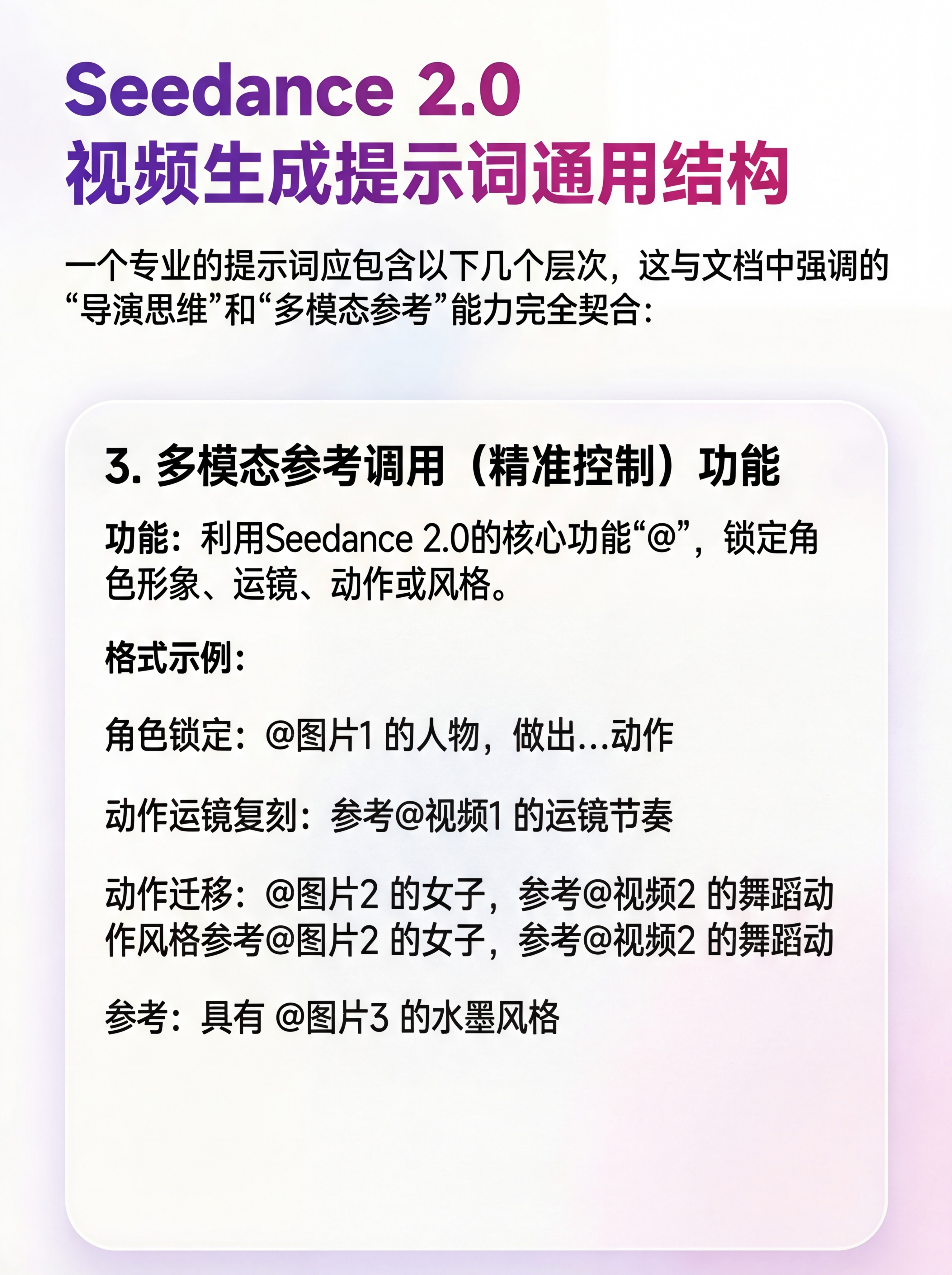 保留主标题和标题下的小字描述，将内容框里的文案替换为：3. 多… - 图片创意预览