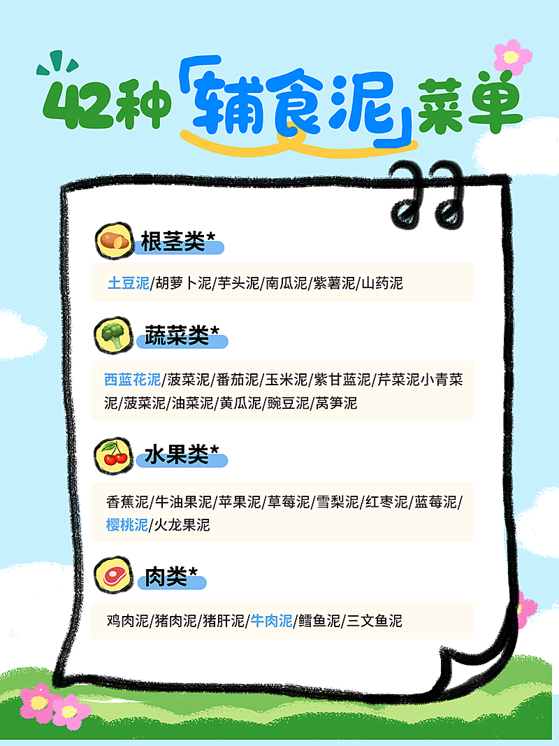 小朋友儿童吃饭辅食菜单攻略小红书配图