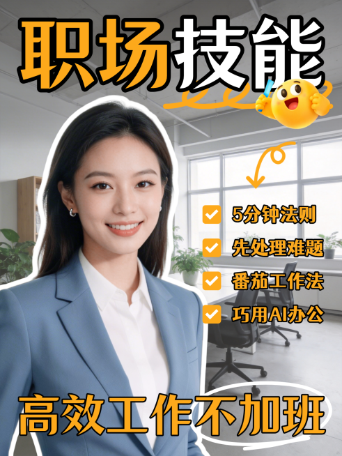 小红书封面职场技能分享预览效果