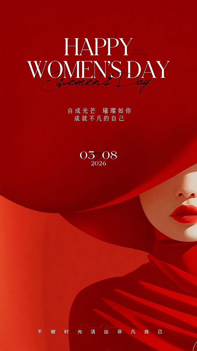 38妇女节创意祝福海报