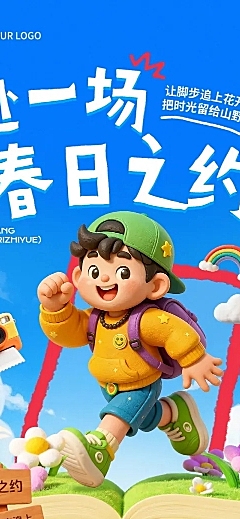 春季旅游出行旅行社春游踏青定制团文章长图