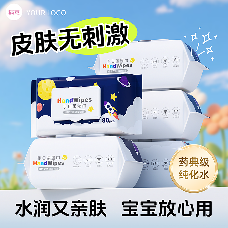 湿巾主图，电商淘宝爆款主图