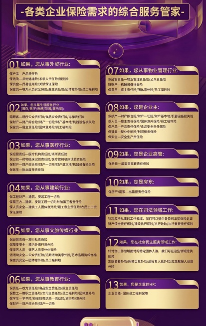 保留原图片所有文案和版式布局不变，更换为紫金色配色，改为高端商务紫金色风格预览效果