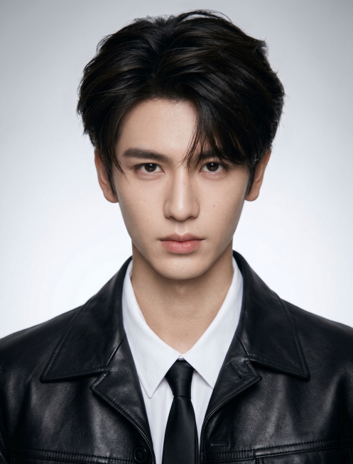 保留图中男生五官脸型发型特征生成专业商业形象照，精致立体五官，干净短发，自然真实皮肤质感，保留真实毛孔纹理，柔和均匀光影，浅灰色渐变干净背景，专业棚拍，背景虚化，电影级质感，真实无AI痕迹，细节丰富高预览效果