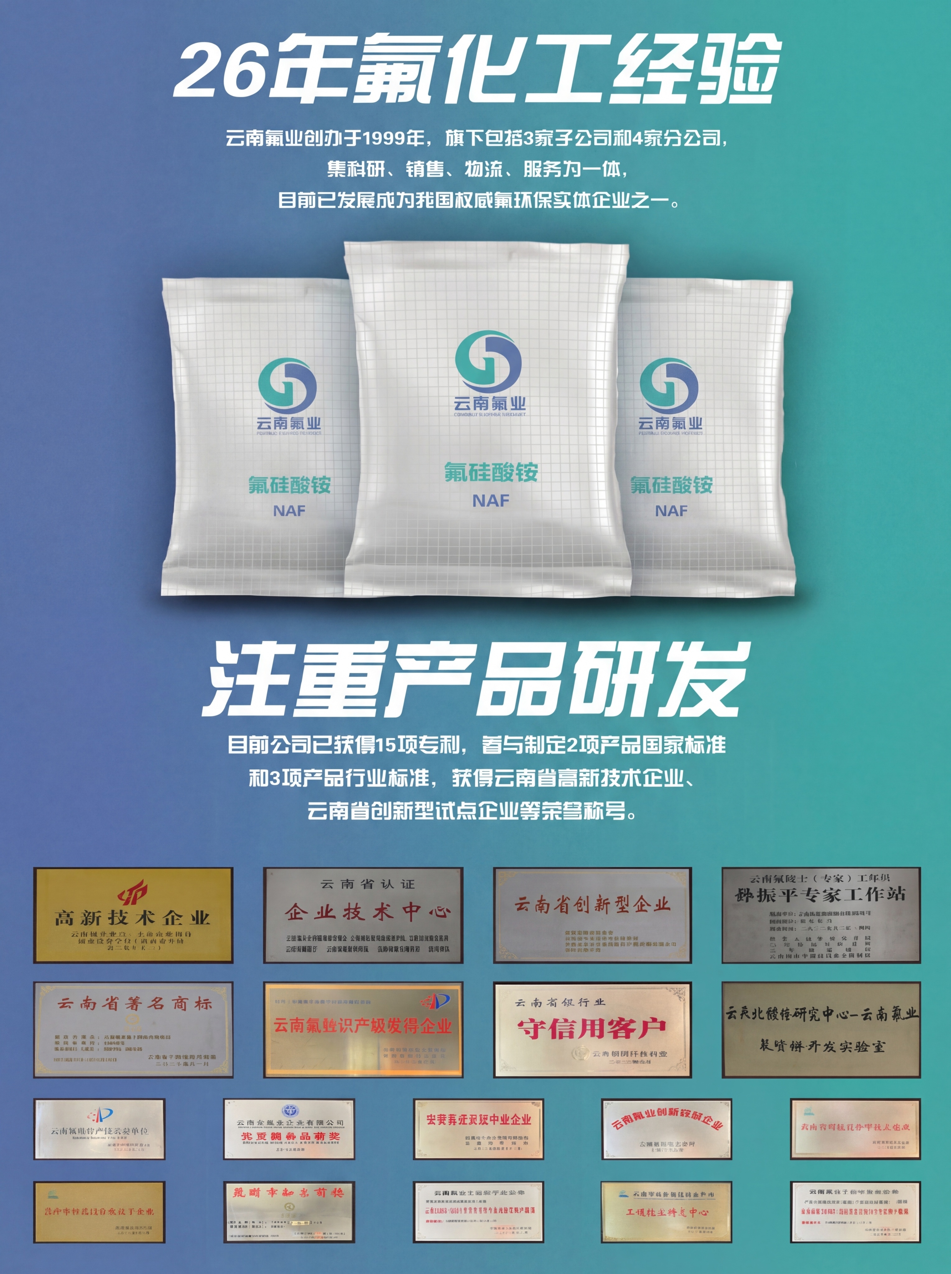 修改图片，仅将顶部白色的“24年氟化工经验”中的数字“24”改… - 图片创意预览