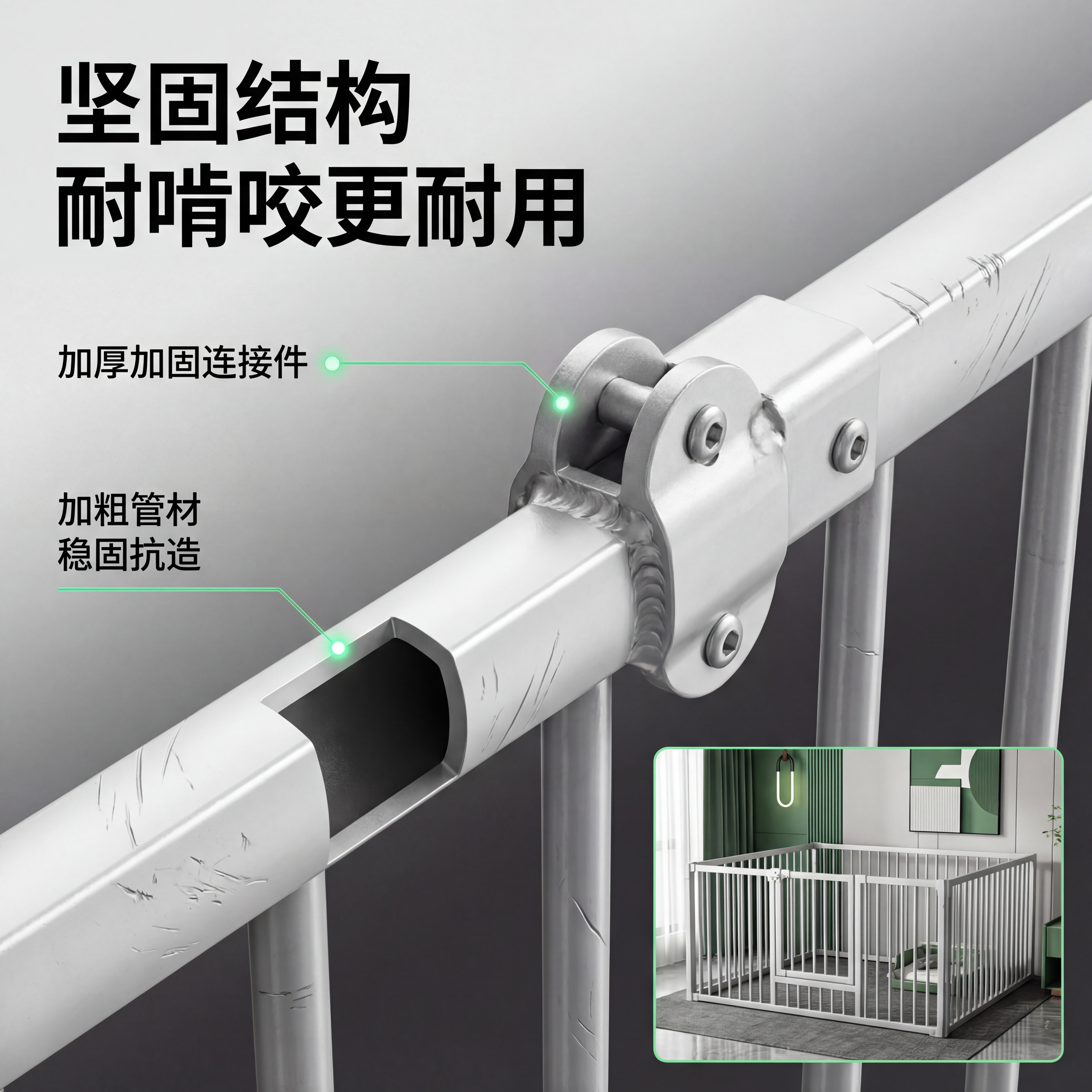 [主图 3] 细节品质展示 [主图主题] 宠物围栏品质细节特写… - 图片创意预览