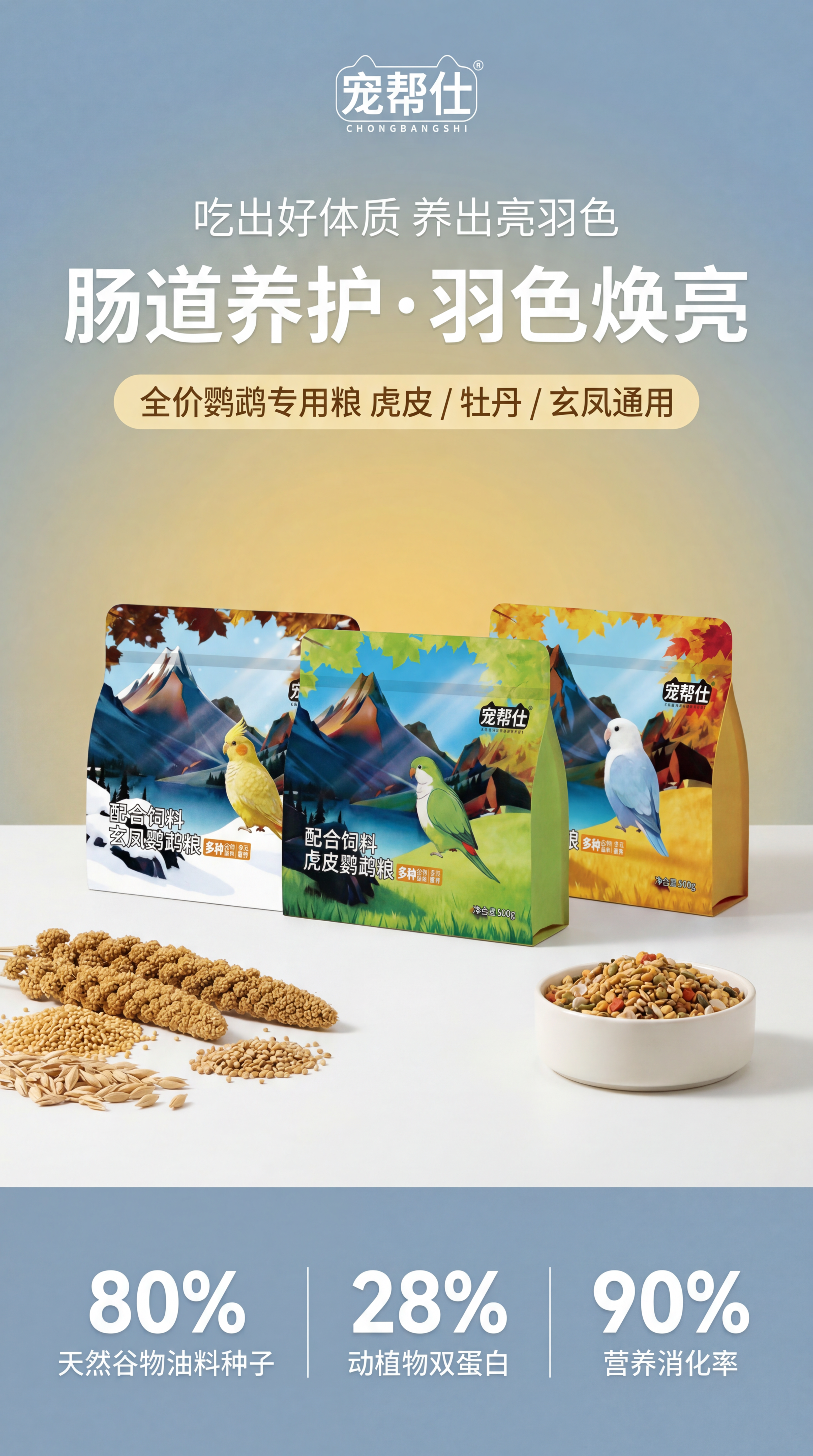 商用级竖版电商详情页主KV海报，整体是低饱和奶油蜜黄与柔雾雾霾… - 图片创意预览