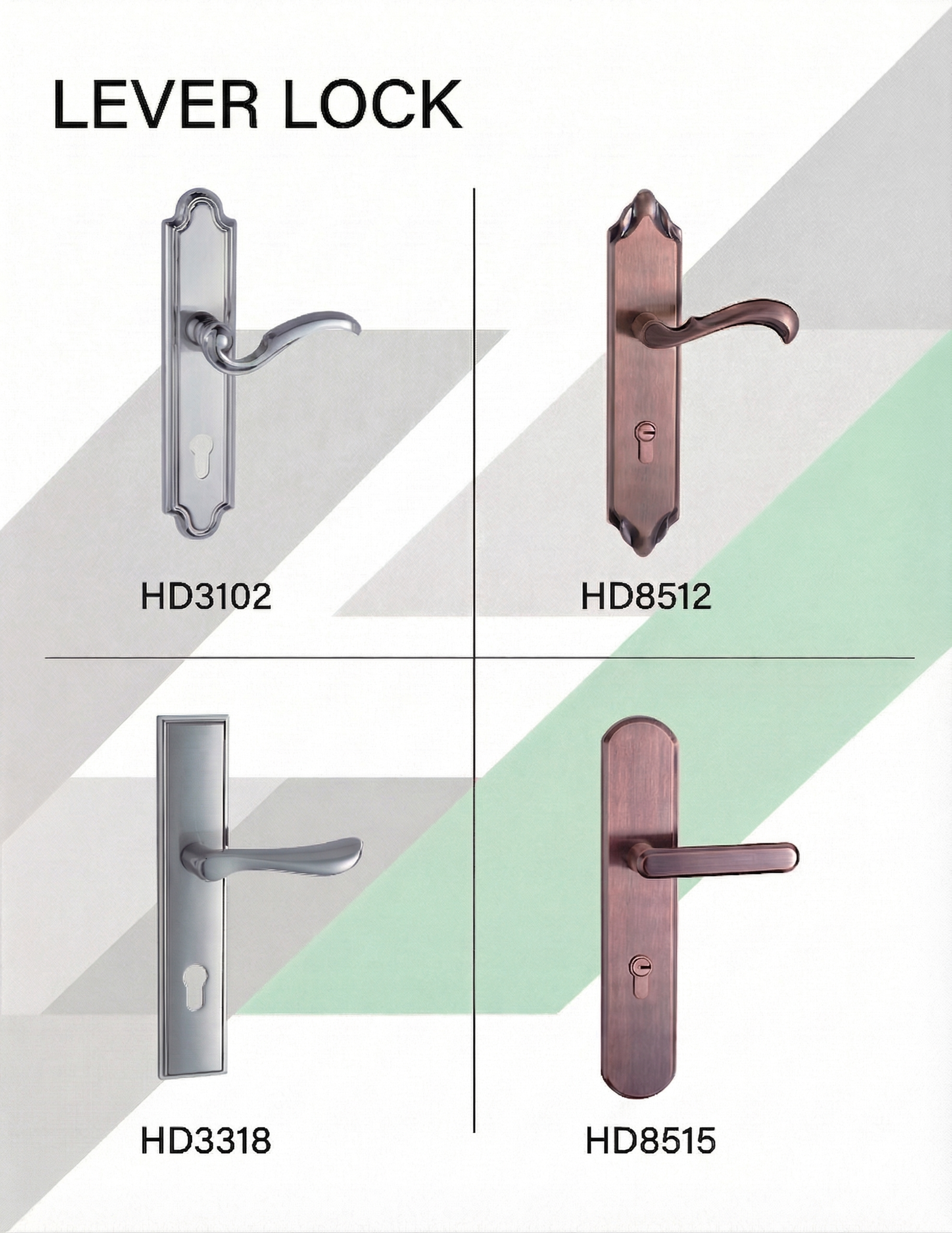 将图片中左上角标题"LEVER LOCK"的字体大小缩小15%… - 图片创意预览