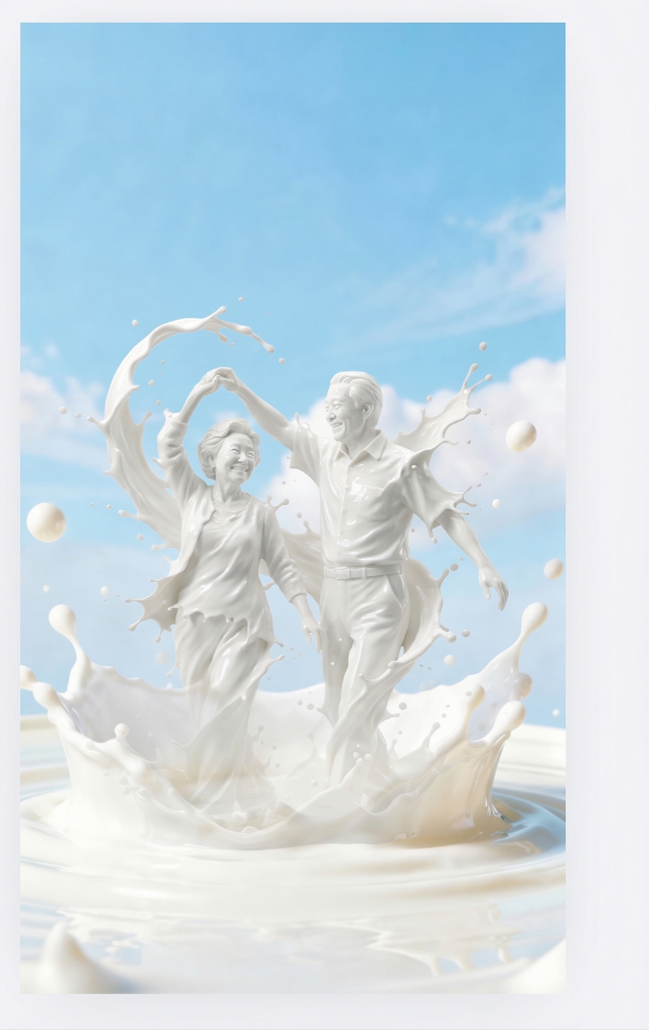 提升图片清晰度，生成高清版本，优化画面细节，保留原有创意：牛奶… - 图片创意预览