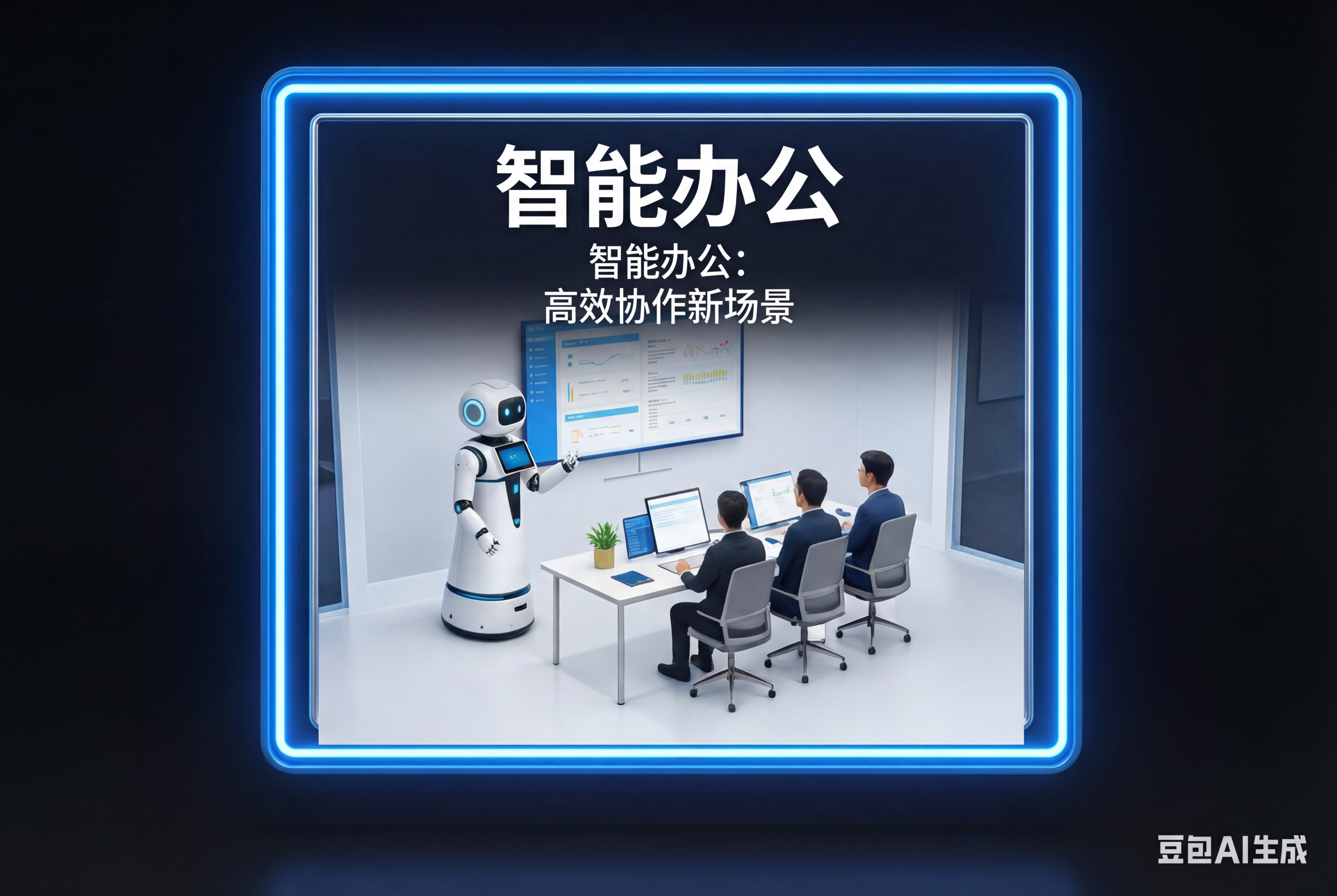 提取智能办公板块内容，只保留该区域，生成清晰图片 - 图片创意预览