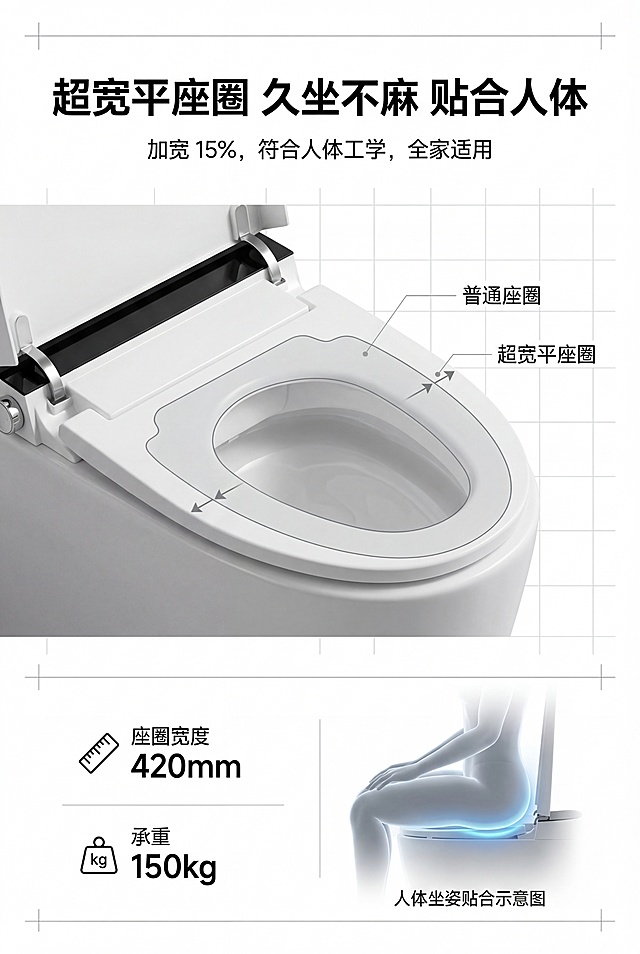 现代简约风格，科技感十足的扁平风设计，轻拟物手法呈现人体工学细节，突出舒适与实用，塑料质感展现品质，无节日元素。