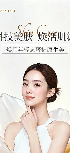 美容护肤长图海报