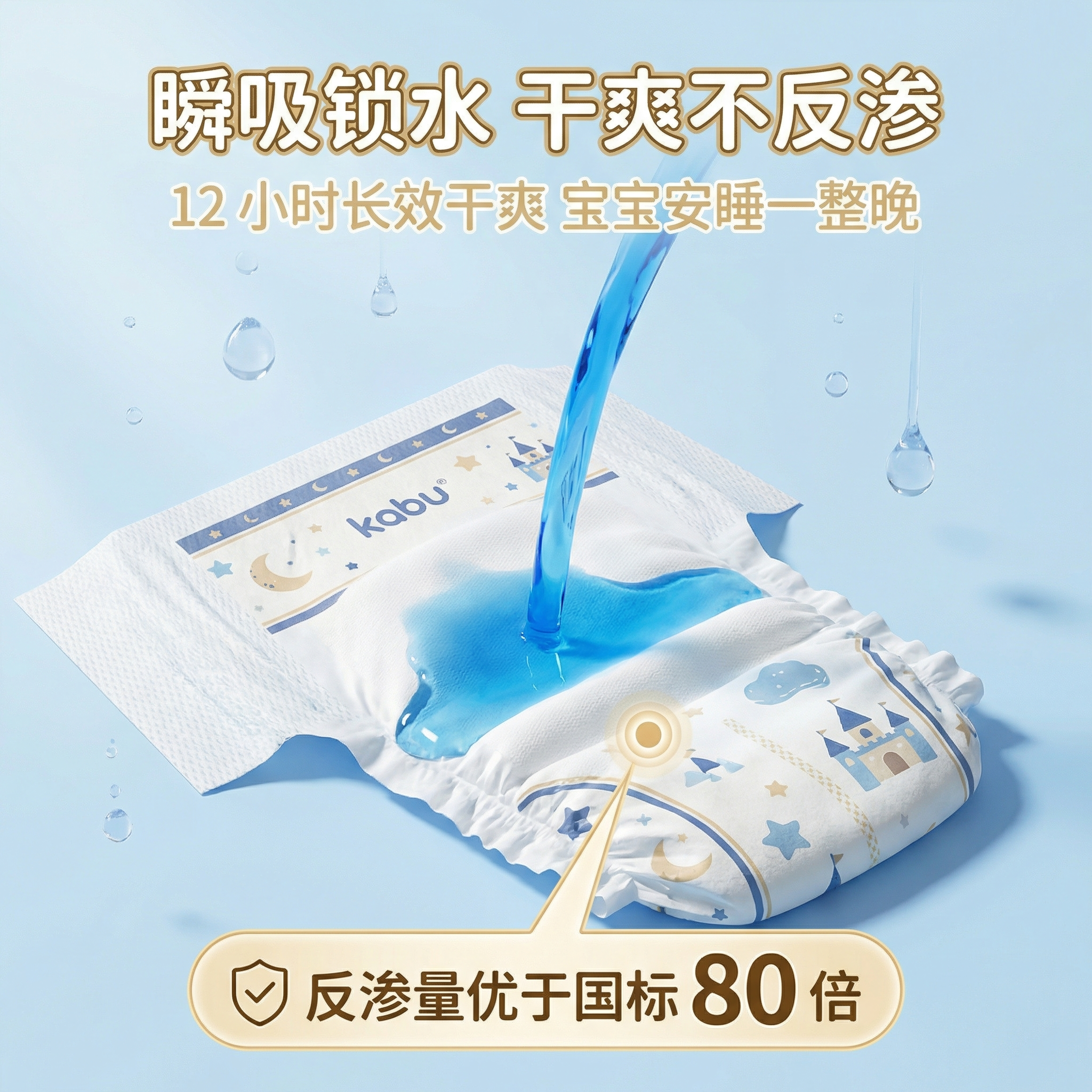 1:1 竖版电商主图，严格还原卡布 kabu 星空城堡系列婴儿… - 图片创意预览