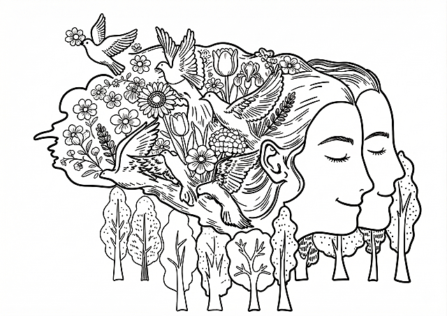 加粗线条稿线条，让线条整体变粗，同时提升画面清晰度，保证线条的闭口位置清晰封闭，方便描摹，保留原黑白线稿内容和构图，仅调整线条粗细和清晰度