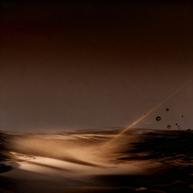 去除图片顶部所有文字文案，保留原有深棕色渐变背景和下方水流光影效果，保持背景风格和色调不变预览效果