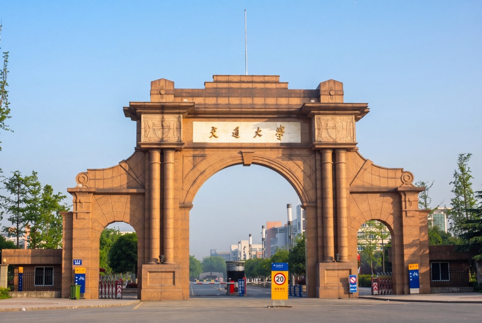 去除图片右下角的两个人物和红色三轮车，保持校门和背景自然完整，提升图片清晰度，让整体色彩更加明亮鲜艳，保留原建筑和环境的真实风格预览效果