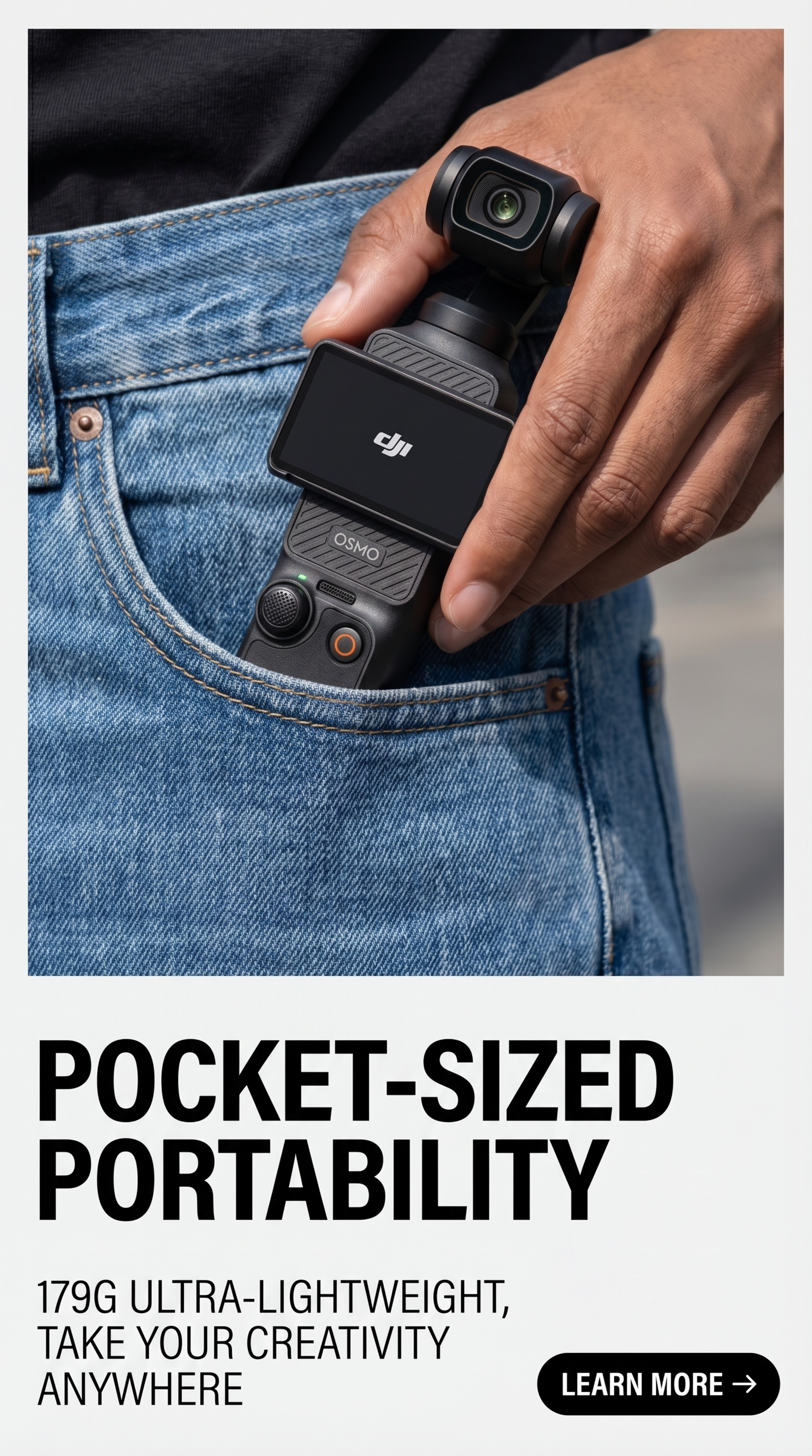 严格还原上传的DJI Osmo Pocket 3产品图所有细节… - 图片创意预览
