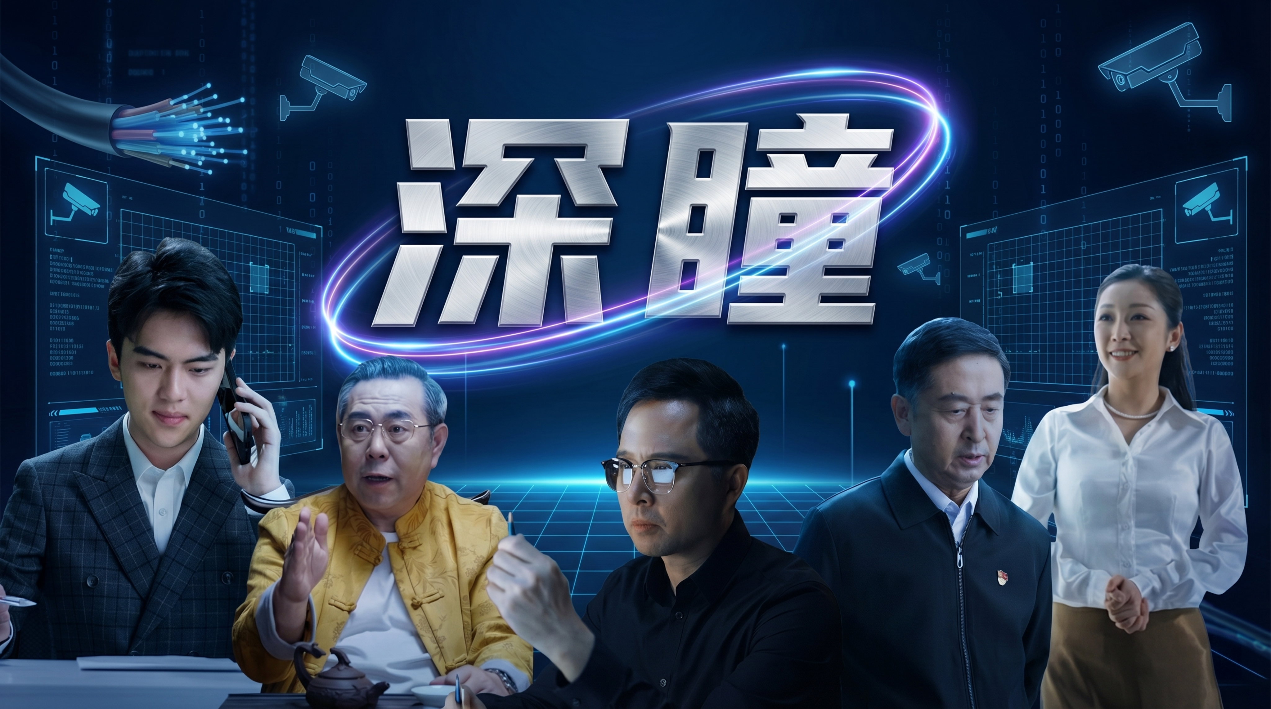 将5位人物以专业影视海报构图方式合成到一张16:9画面中：采用… - 图片创意预览