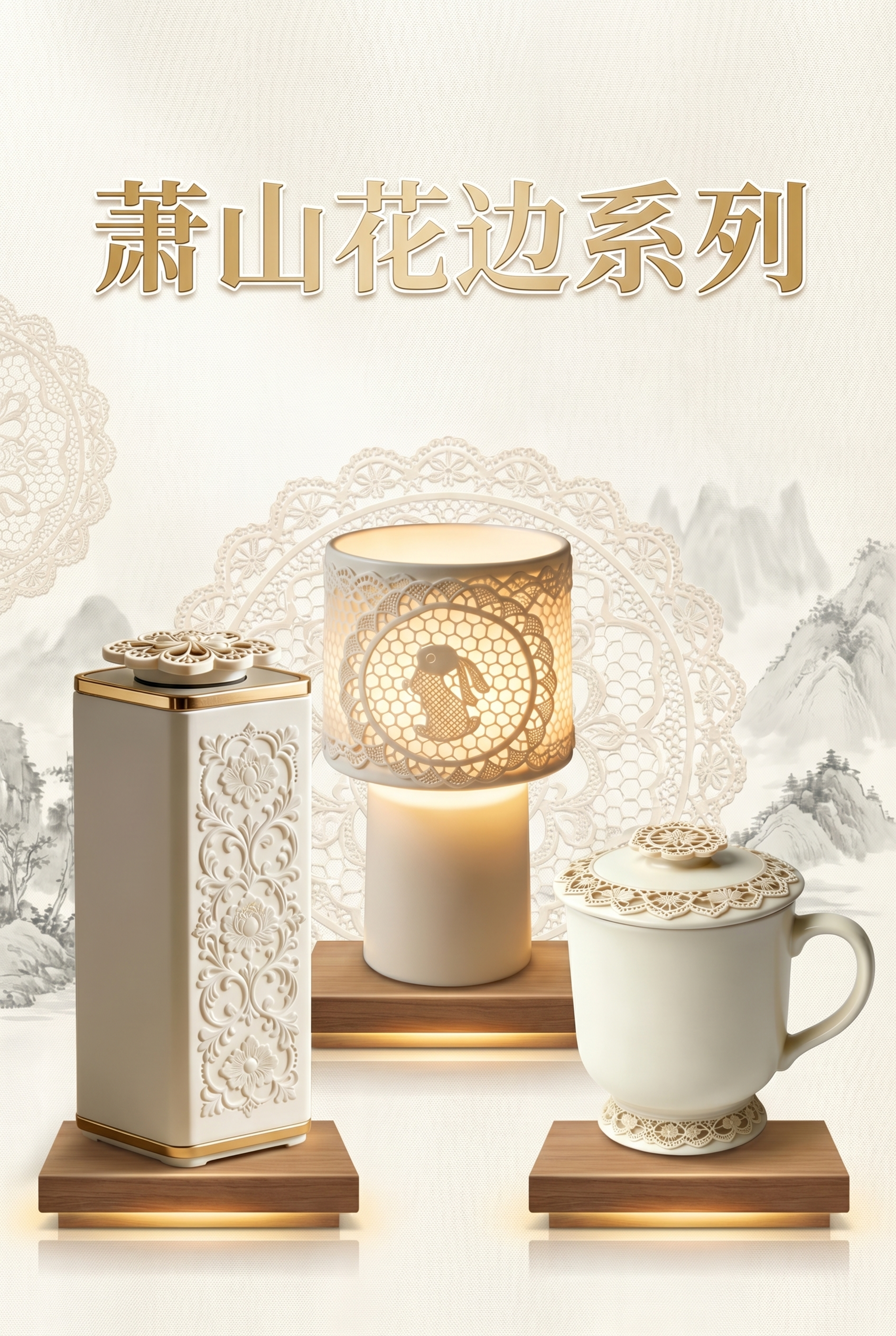 重新生成，严格保留三个产品原有外观细节不做任何修改，将它们整齐… - 图片创意预览