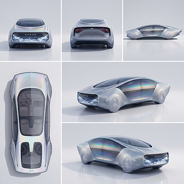严格参考上传的三张汽车原图，100%保留原车所有外观特征、细节、车漆质感、车标、轮毂、车灯、腰线、车身线条，无任何修改，参考图中没有出现的切勿自由发挥；生成汽车多视角镜头合集的六宫格图片，包含前脸、尾部、正侧面、车顶俯视、左侧45°、右侧45°；纯浅灰色背景；商业汽车展示图，高清写实，细节锐利，光影均匀，画质清晰，专业产品摄影风格