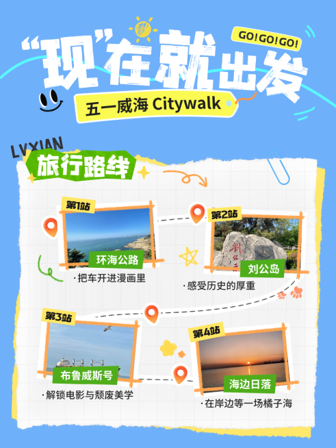 五一出游旅游攻略路线清新感小红书封面预览效果
