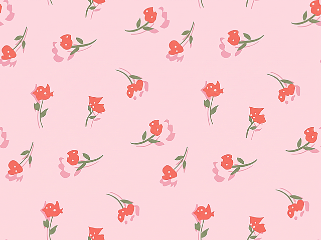 将图片中所有花朵改为桃红色，把图片转为清晰的4K分辨率矢量图风格，保留原图案和布局，大幅提升清晰度