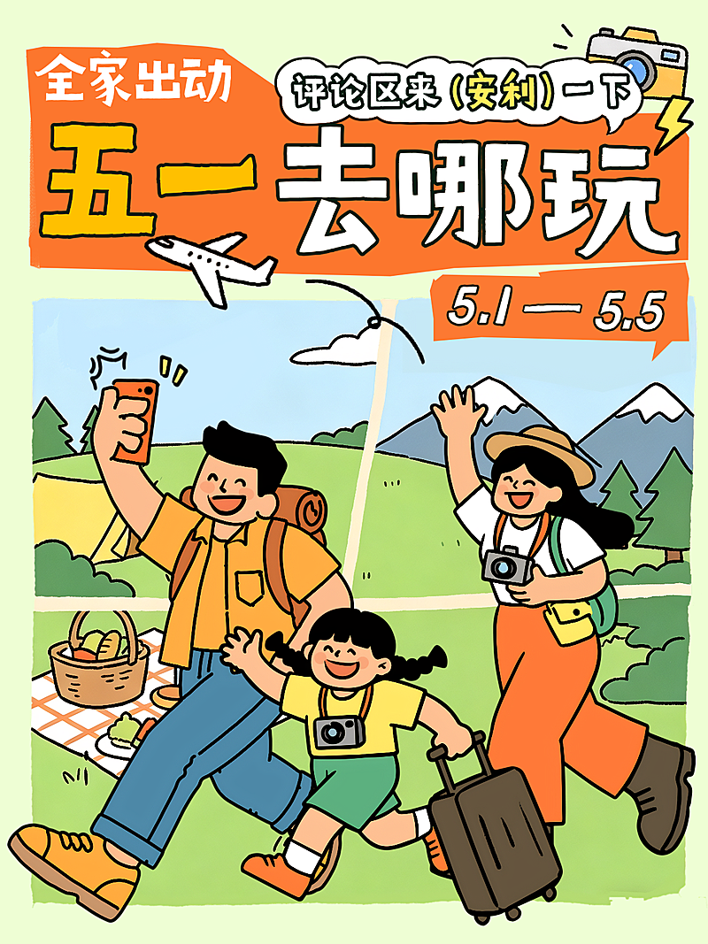 五一出行景点推荐攻略小红书封面