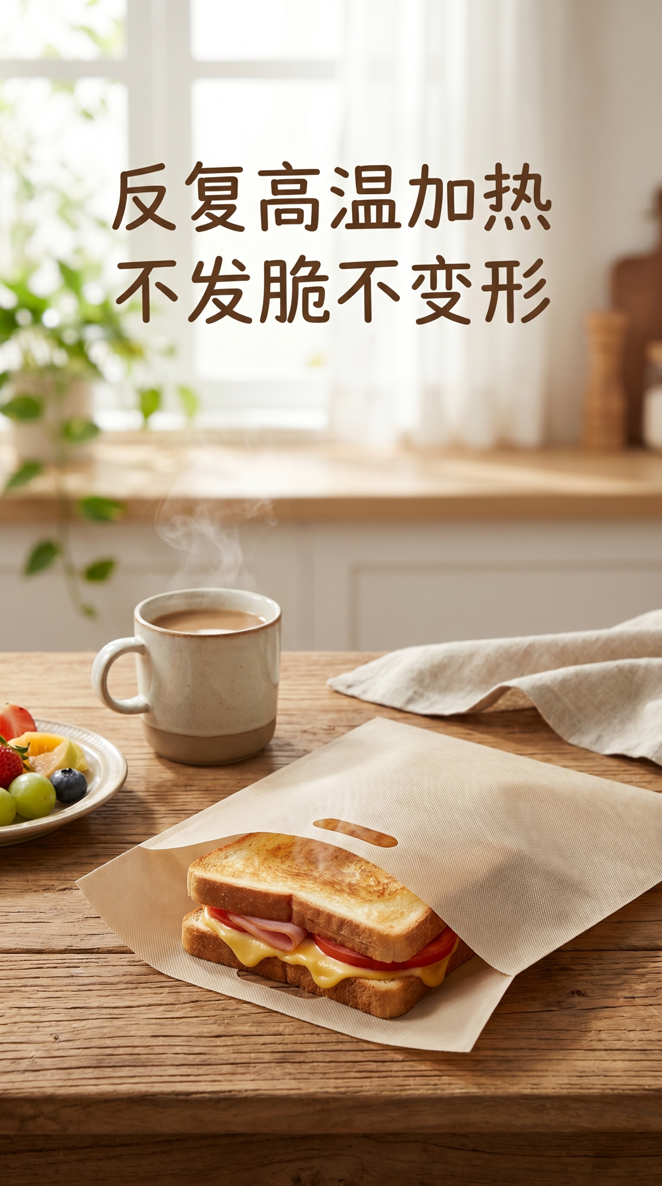 1688平台商品详情页第四屏，展示吐司袋使用场景，装入三明治吐… - 图片创意预览