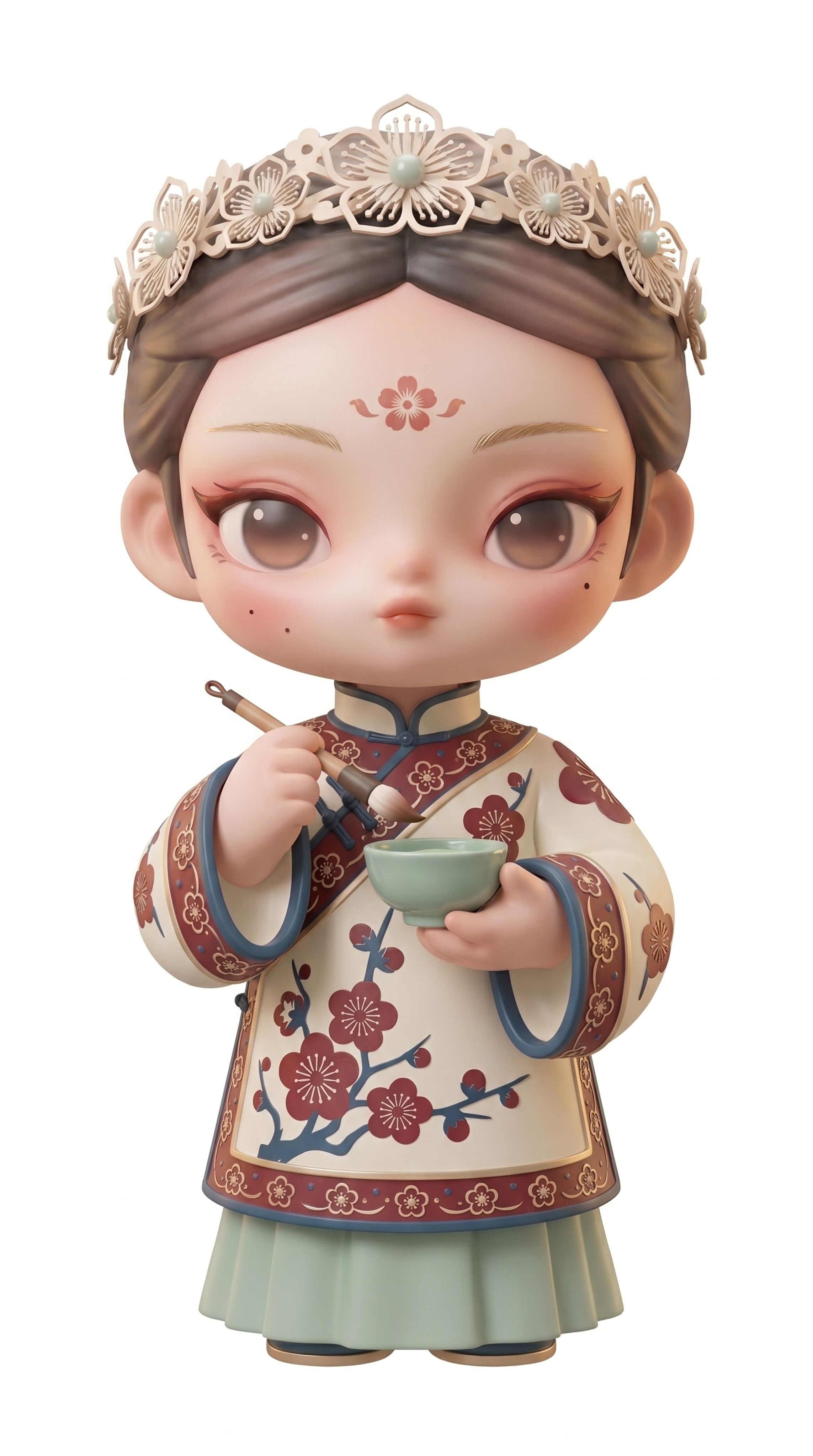生成3D卡通盲盒手办，延续原有设计风格：Q版可爱的古风人物形象… - 图片创意预览