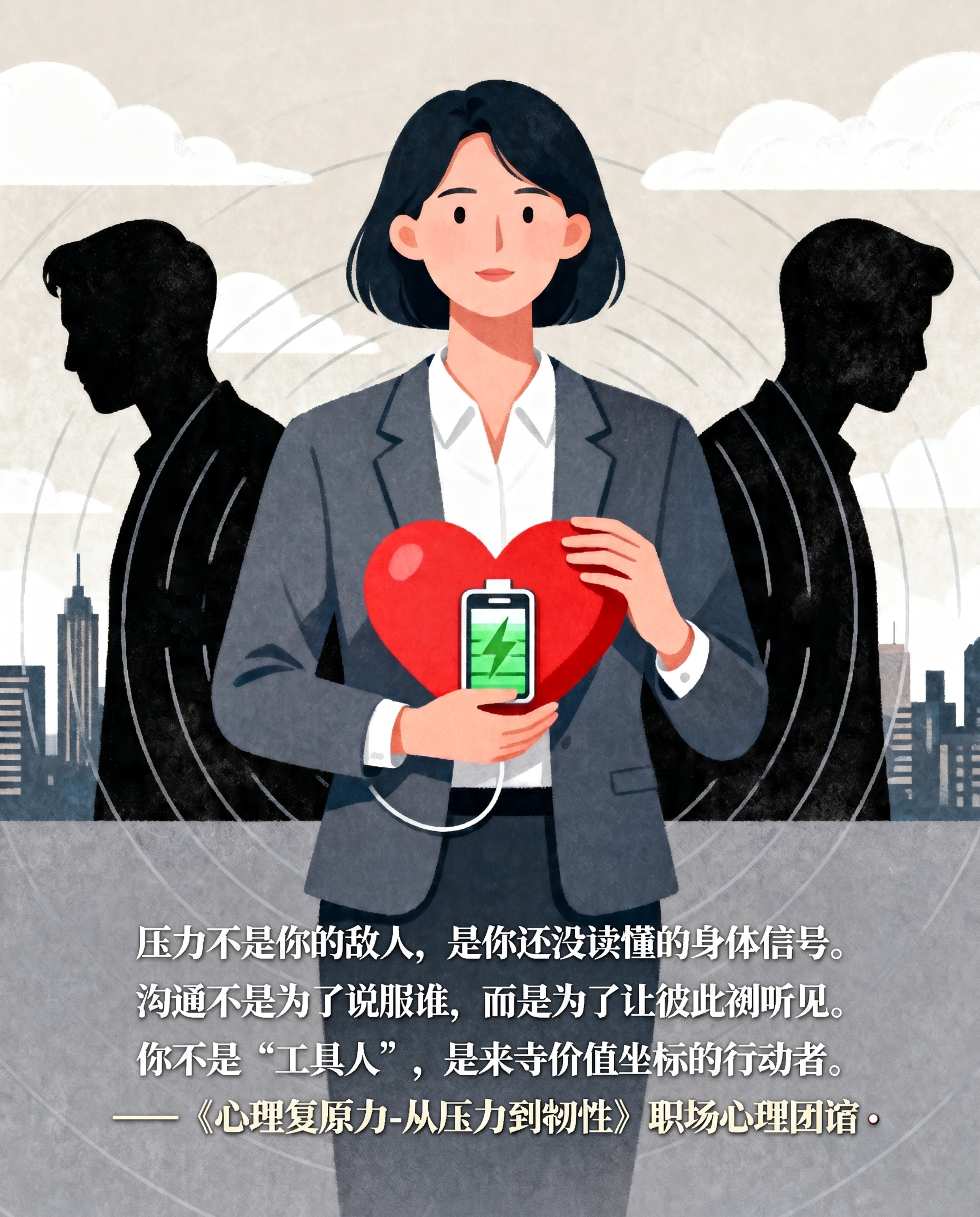 修改这张心理复原力海报，去掉搭在另一人肩膀上的手，保留其他元素… - 图片创意预览