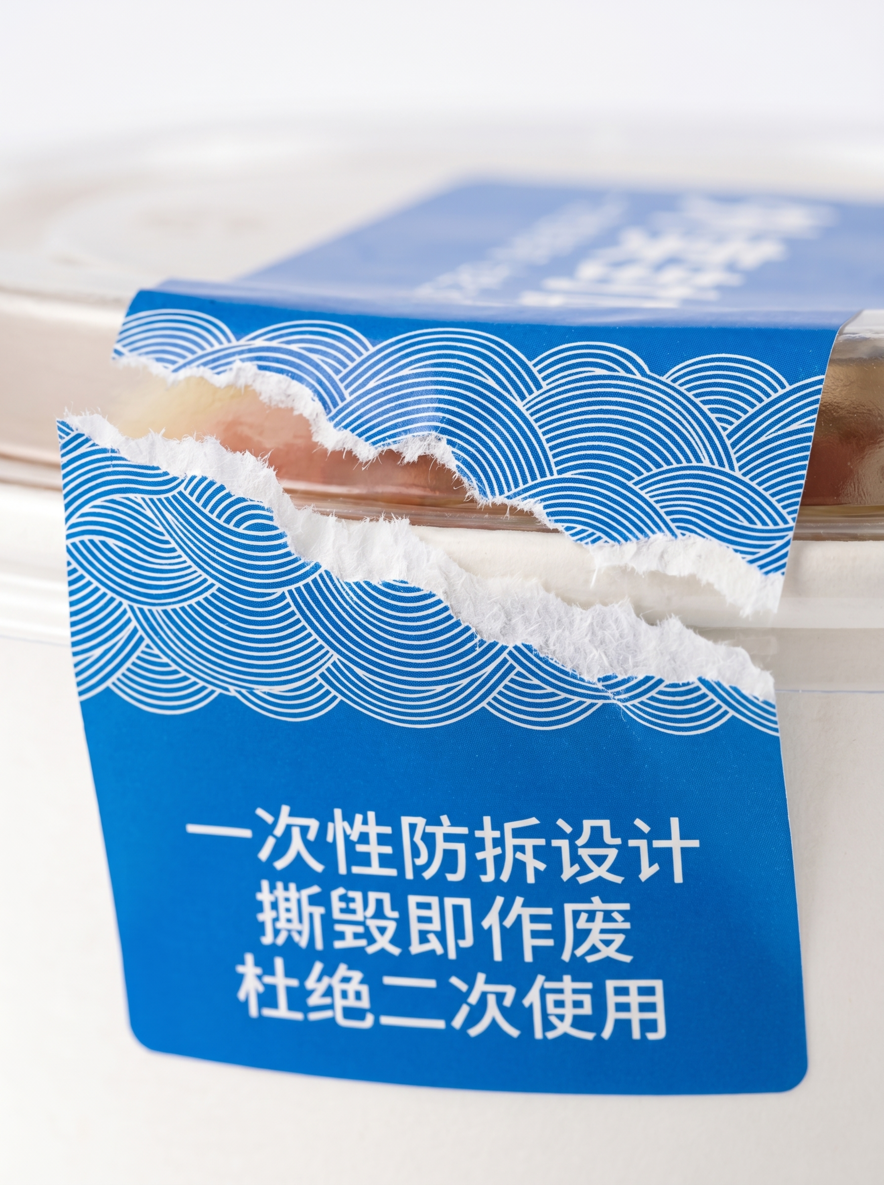 超微距商业摄影，8K超高清，聚焦外卖封口贴的防撕易撕刀线设计，… - 图片创意预览