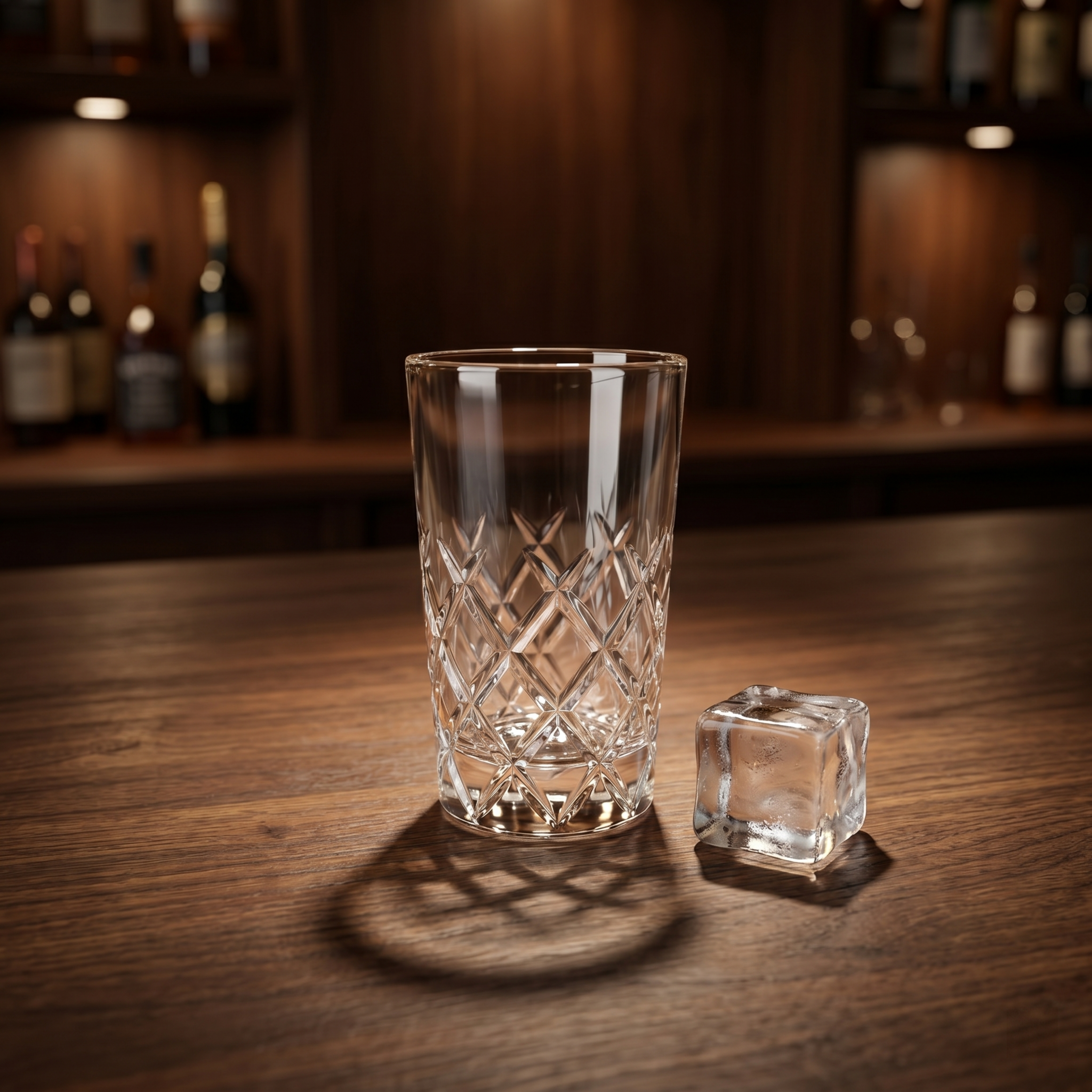 透明刻菱格纹迷你子弹杯，保持产品物理结构绝对不变，严禁扭曲变形… - 图片创意预览