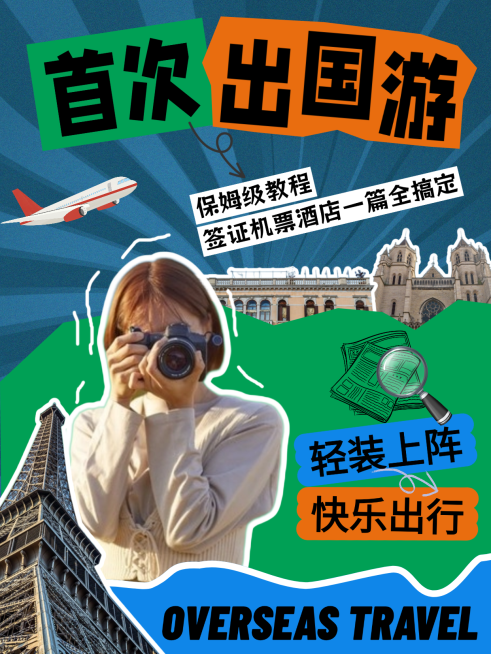 首次出国游保姆级攻略小白必看小红书封面预览效果