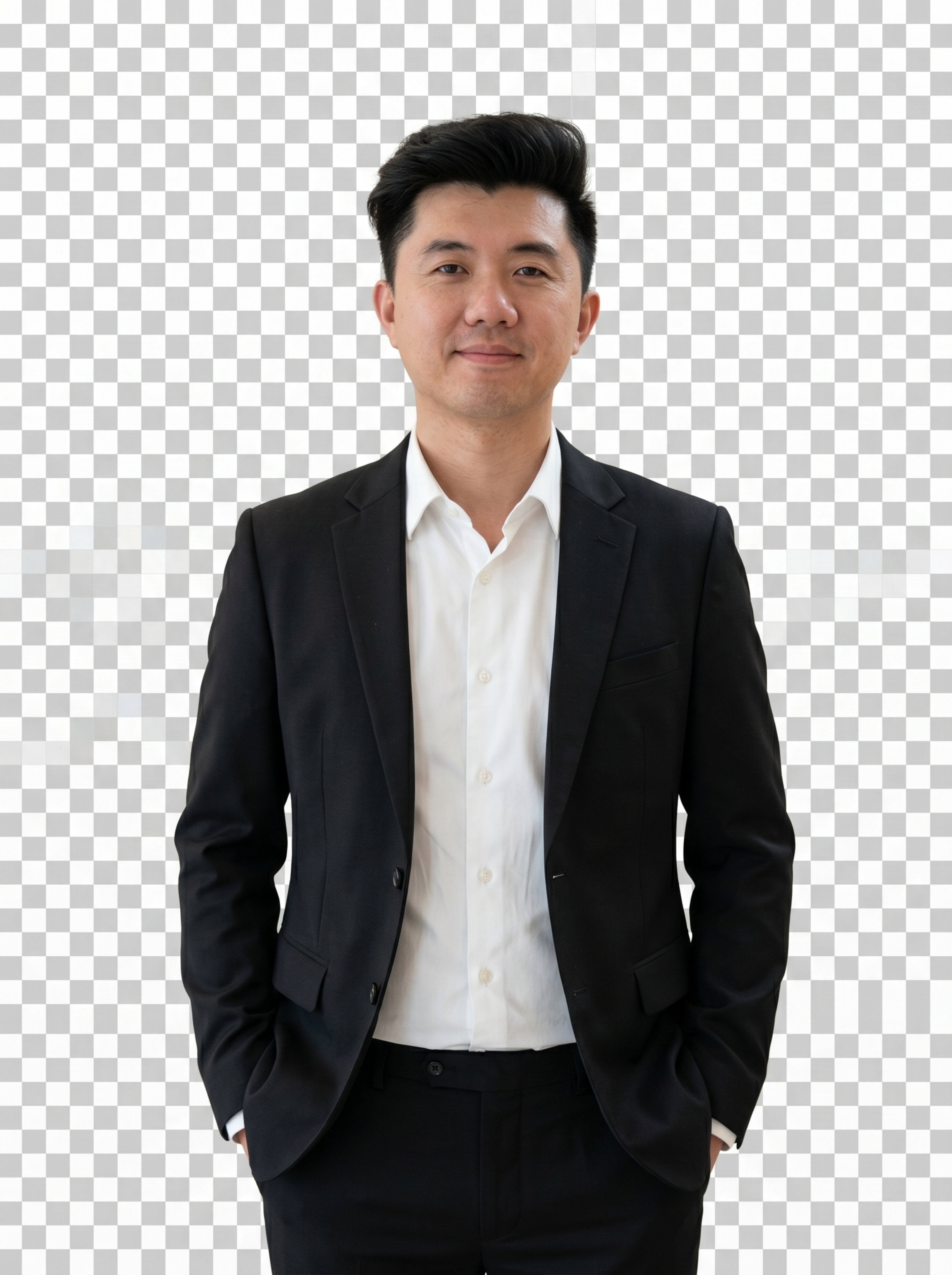 参考图中保留人物脸型、发型、年龄等特征生成老师职场形象照，标准… - 图片创意预览