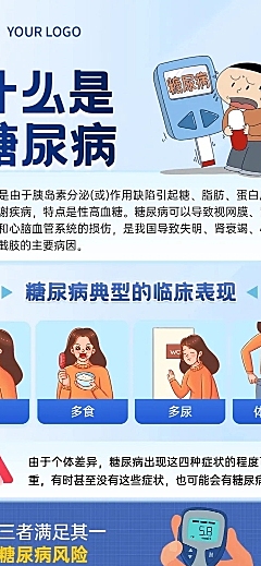 糖尿病健康知识科普长图海报