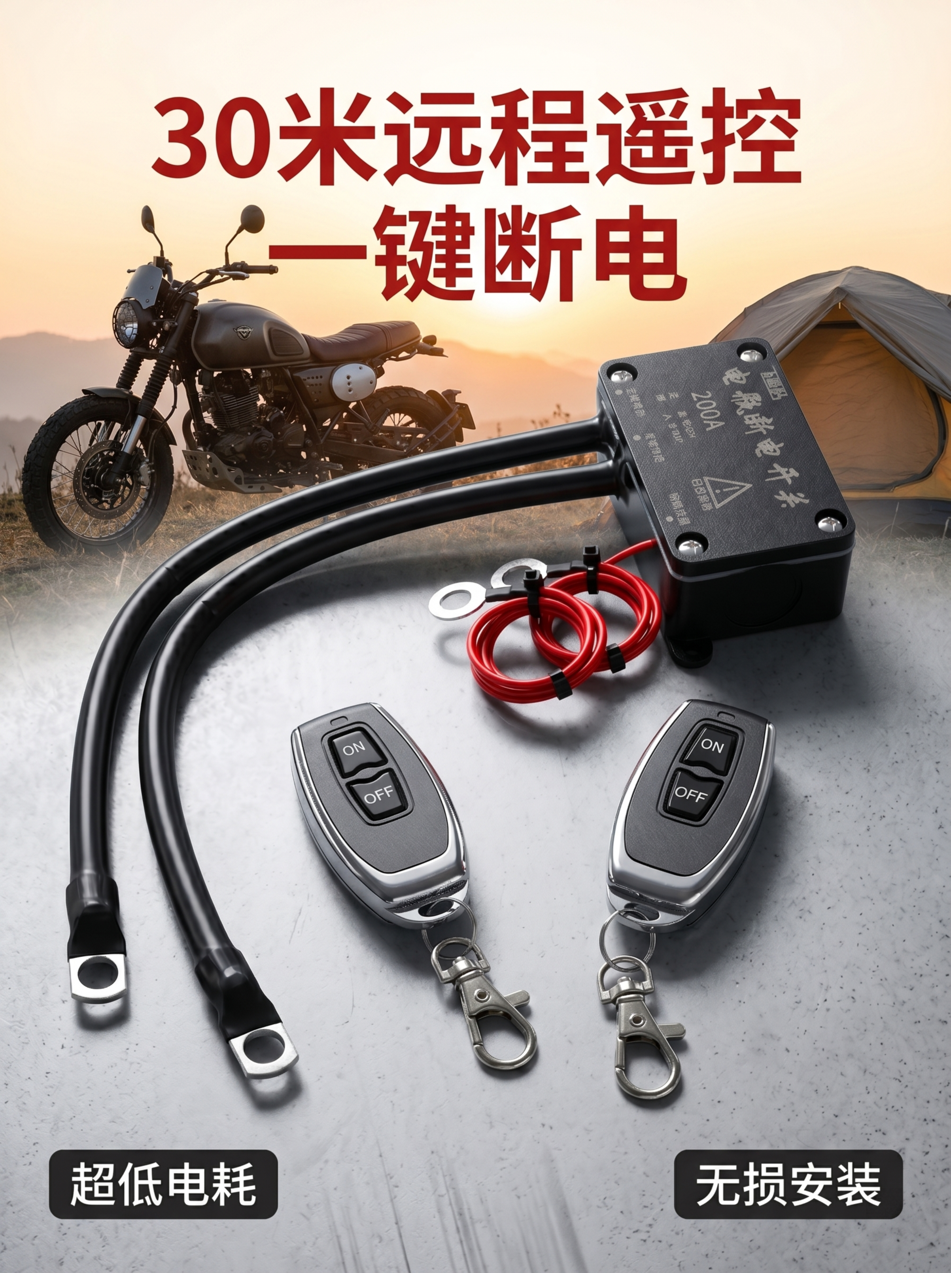 基于原图，生成户外越野风电商主图，突出产品远程遥控卖点，背景为… - 图片创意预览