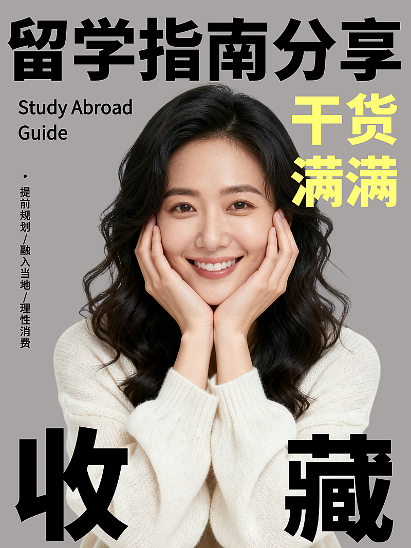 教育培训留学内容营销杂志风格小红书封面