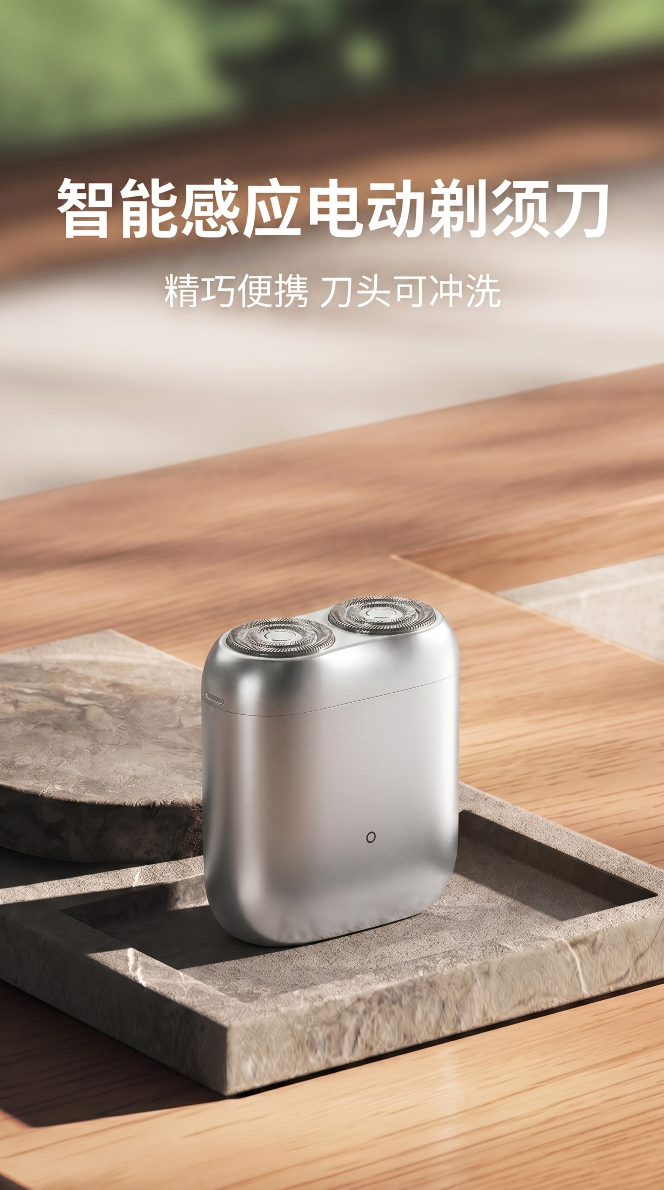 去掉产品剃须刀顶部两个刀头之间的横杠，缩短产品整体高度，外形形… - 图片创意预览