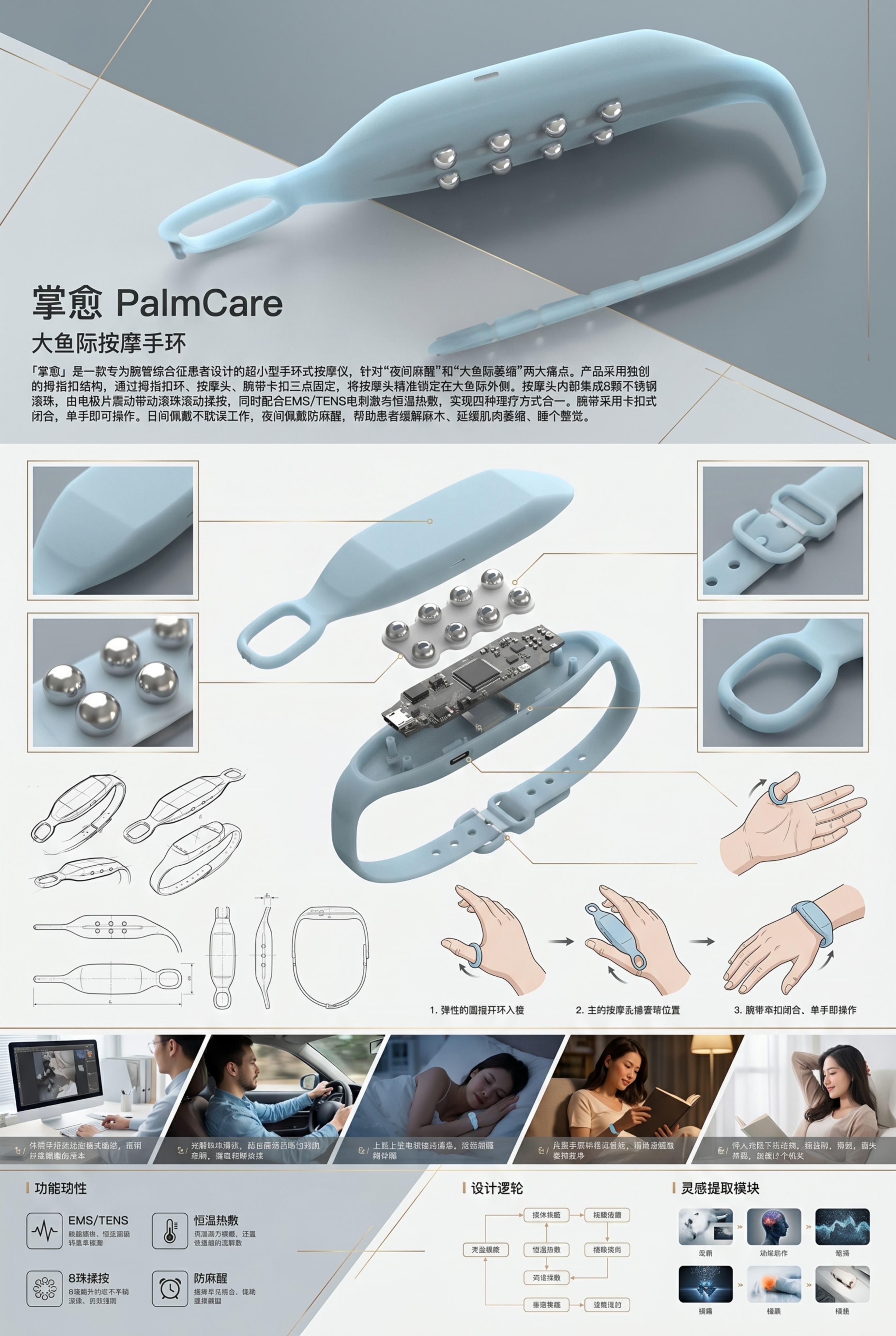 A1竖版高端工业设计产品展示展板，国际工业设计竞赛终稿Beha… - 图片创意预览