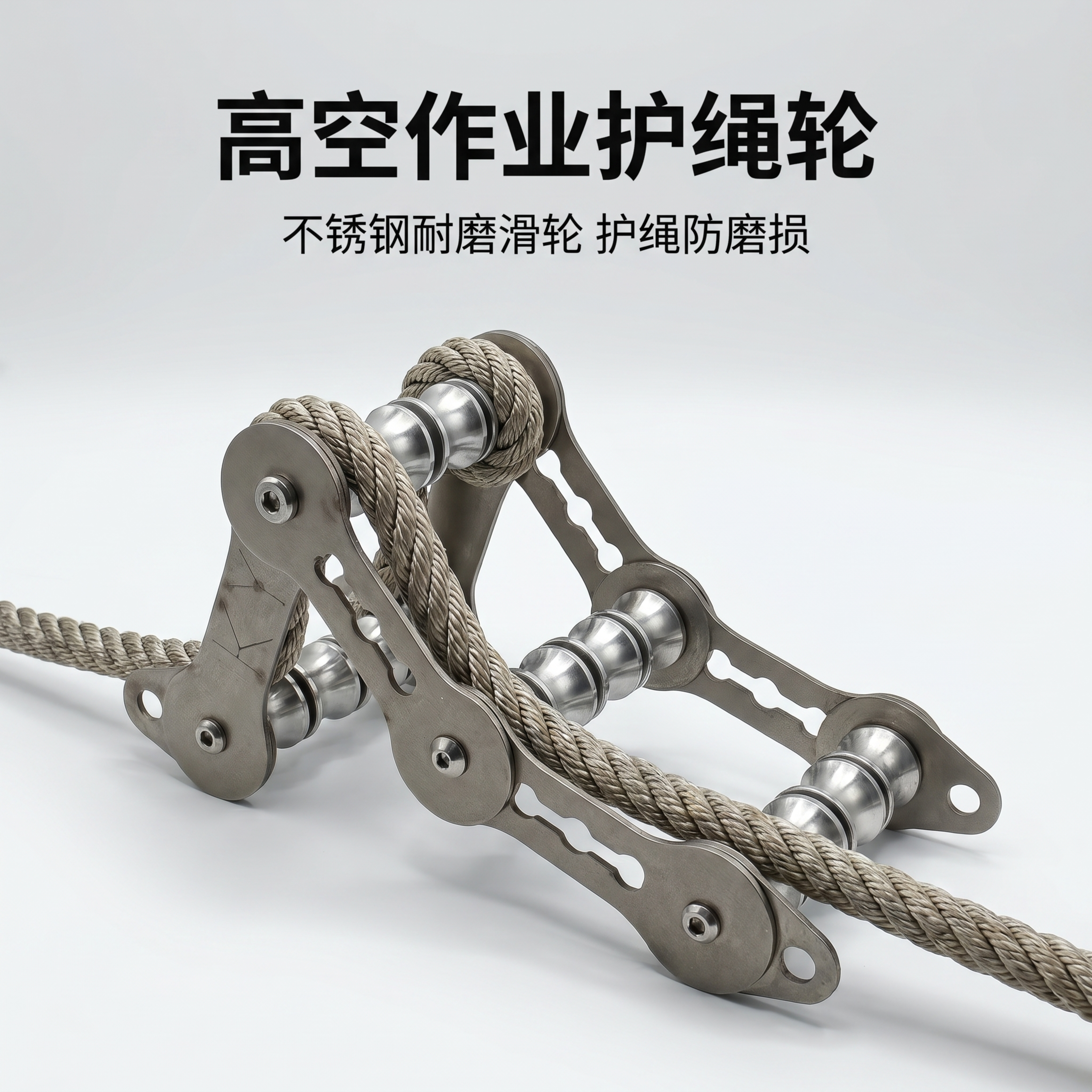 [主图] 高空作业护绳轮电商主图，1:1正方形竖版 [氛围风格… - 图片创意预览
