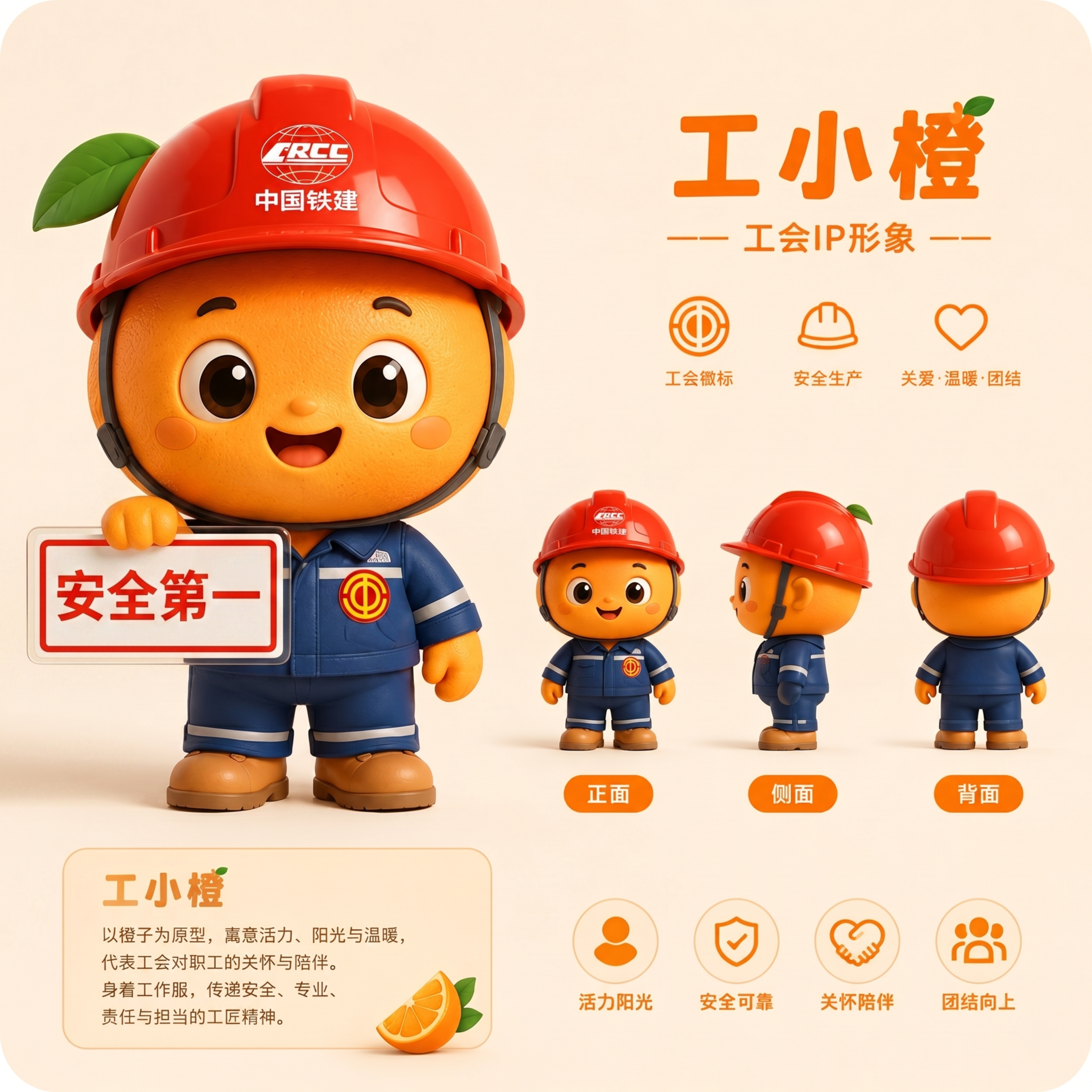基于原图修改，保留工小橙IP形象全部设计，将原本竖起大拇指的手… - 图片创意预览