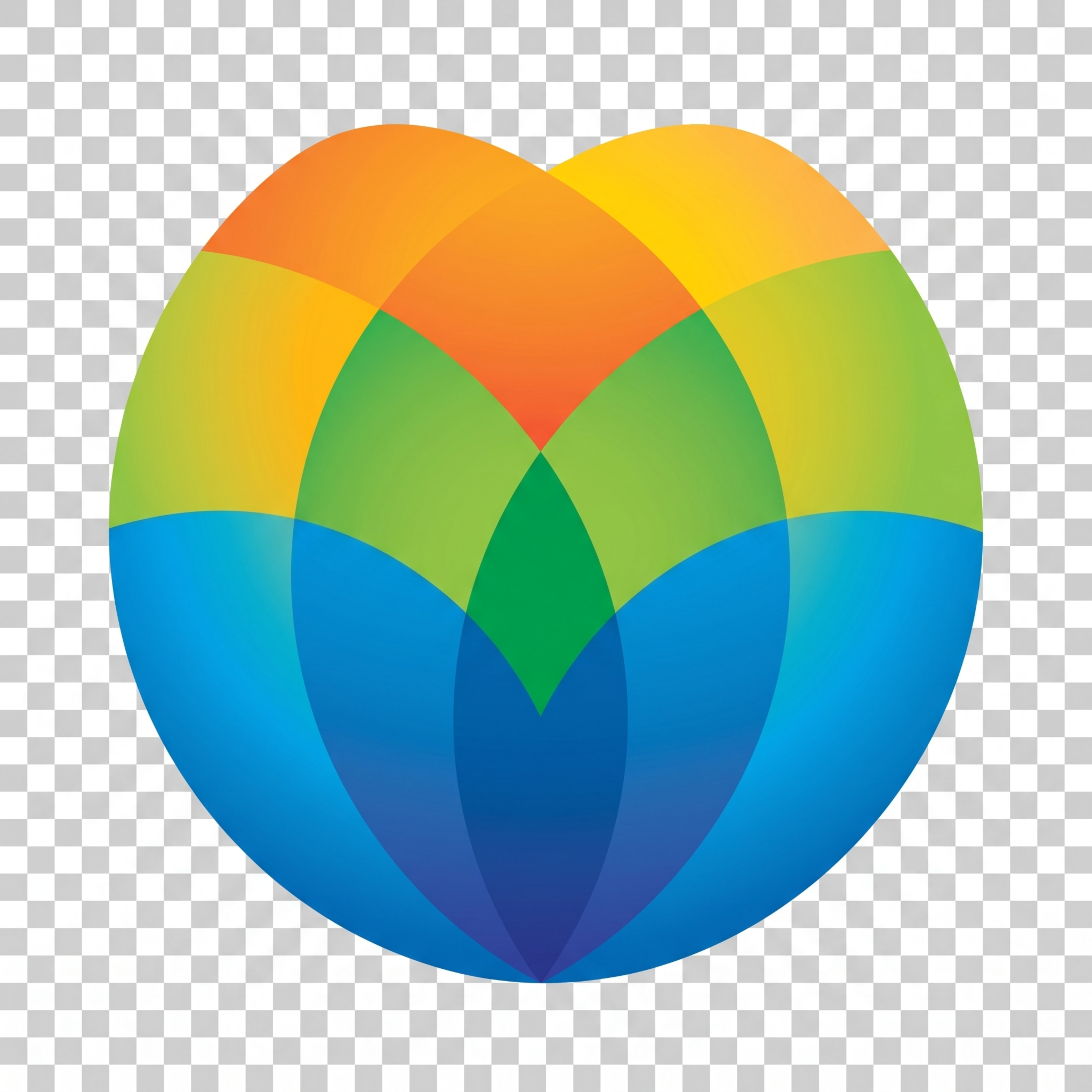 生成左侧新奥的心形圆形标志图案，仅保留该标志图案，高清，透明背… - 图片创意预览