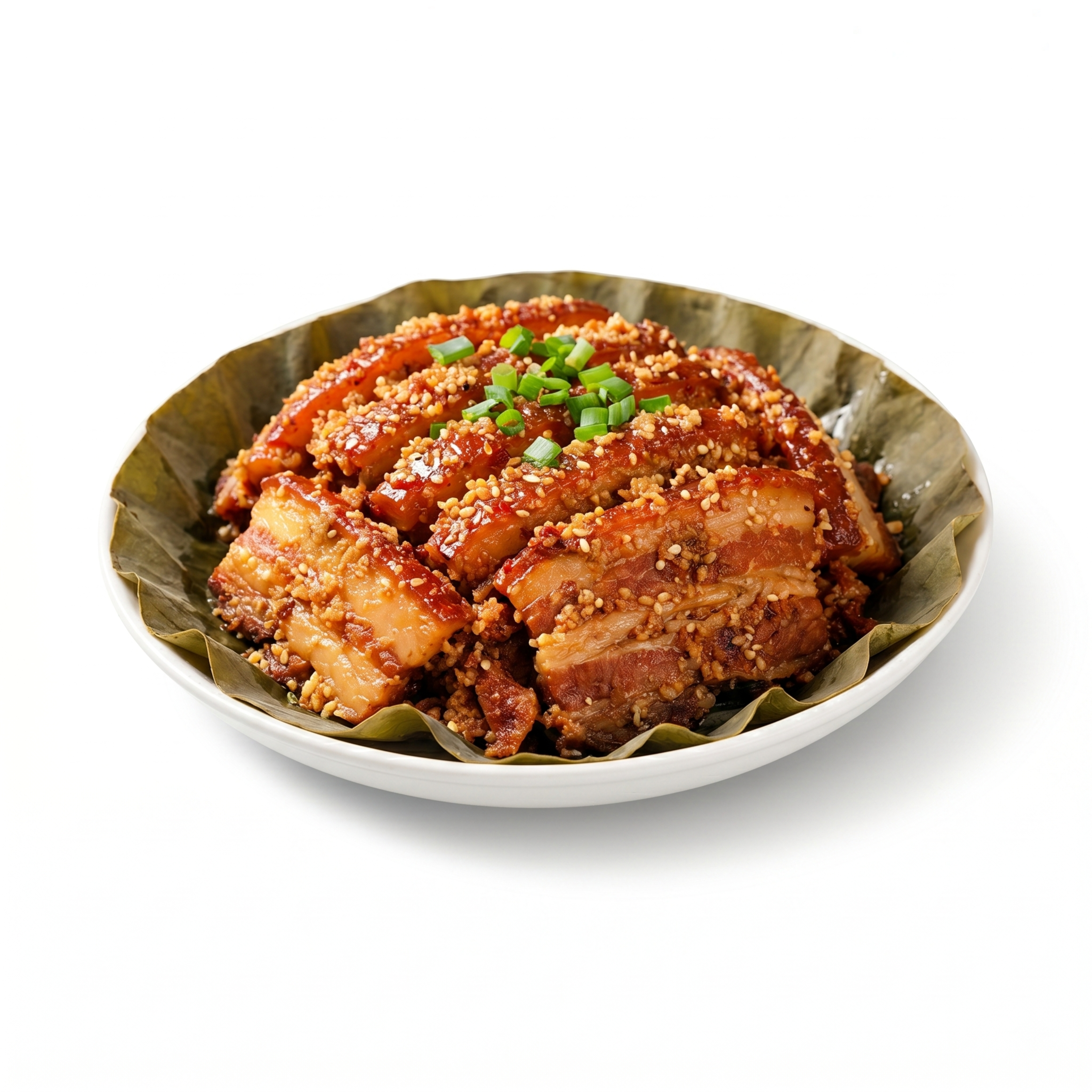 产品精修，只提取汉派粉蒸肉，将其放置在纯白背景上，专业商业棚拍… - 图片创意预览