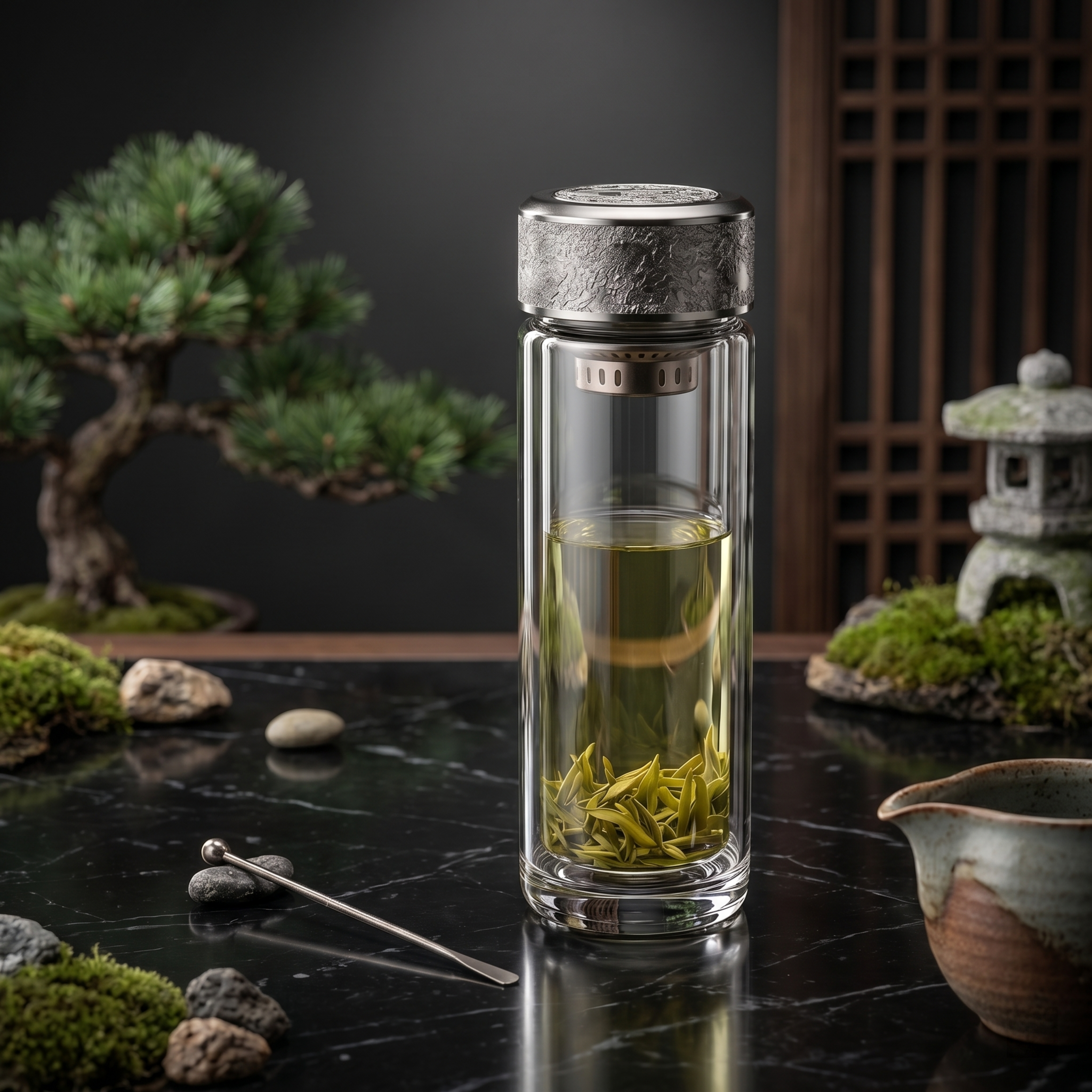 高档轻奢暗色系书房商业摄影, 简约大师布景与灯光，超写实质感。… - 图片创意预览