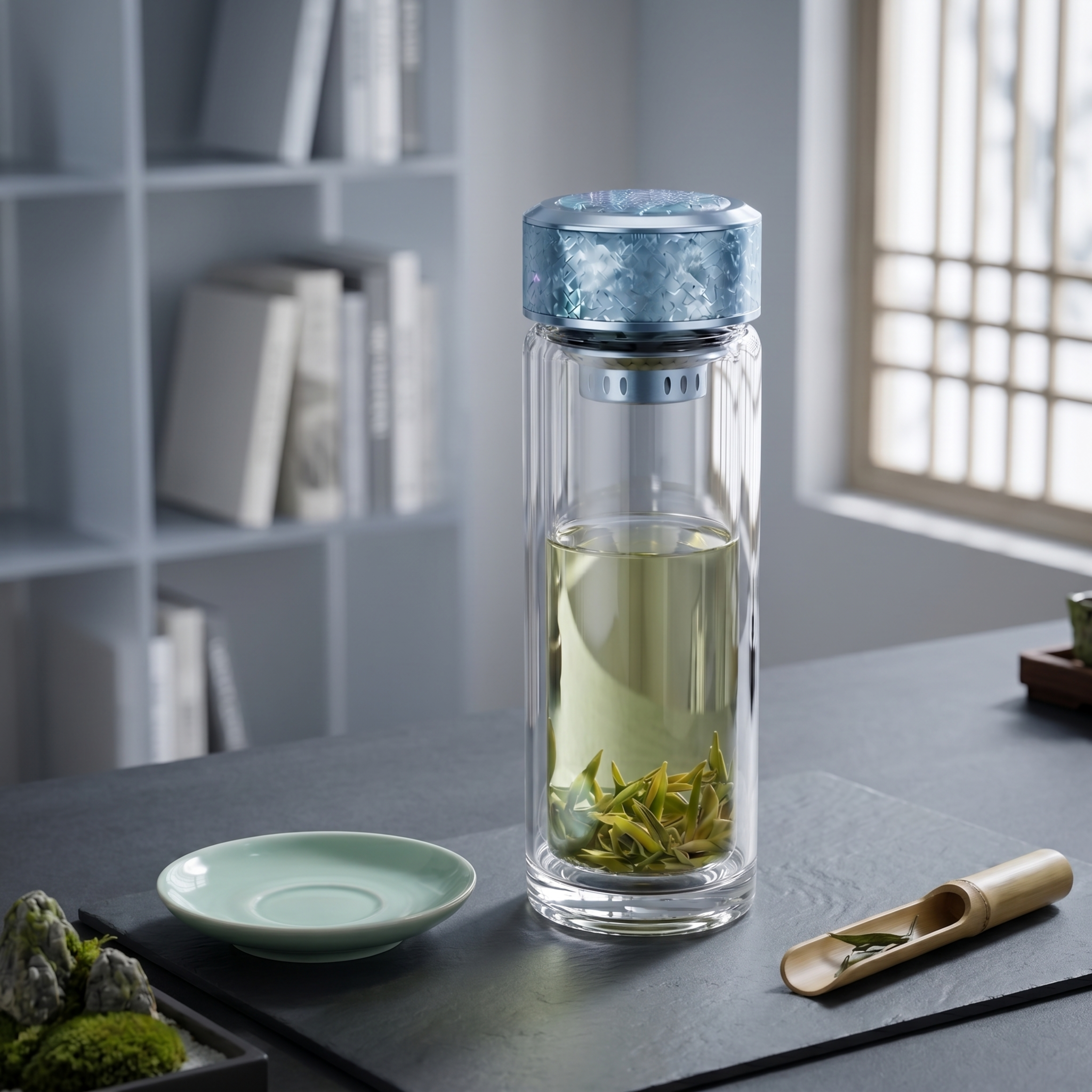 现代极简风格电商主图, 大师级布光（侧前45°主光 + 环境补… - 图片创意预览