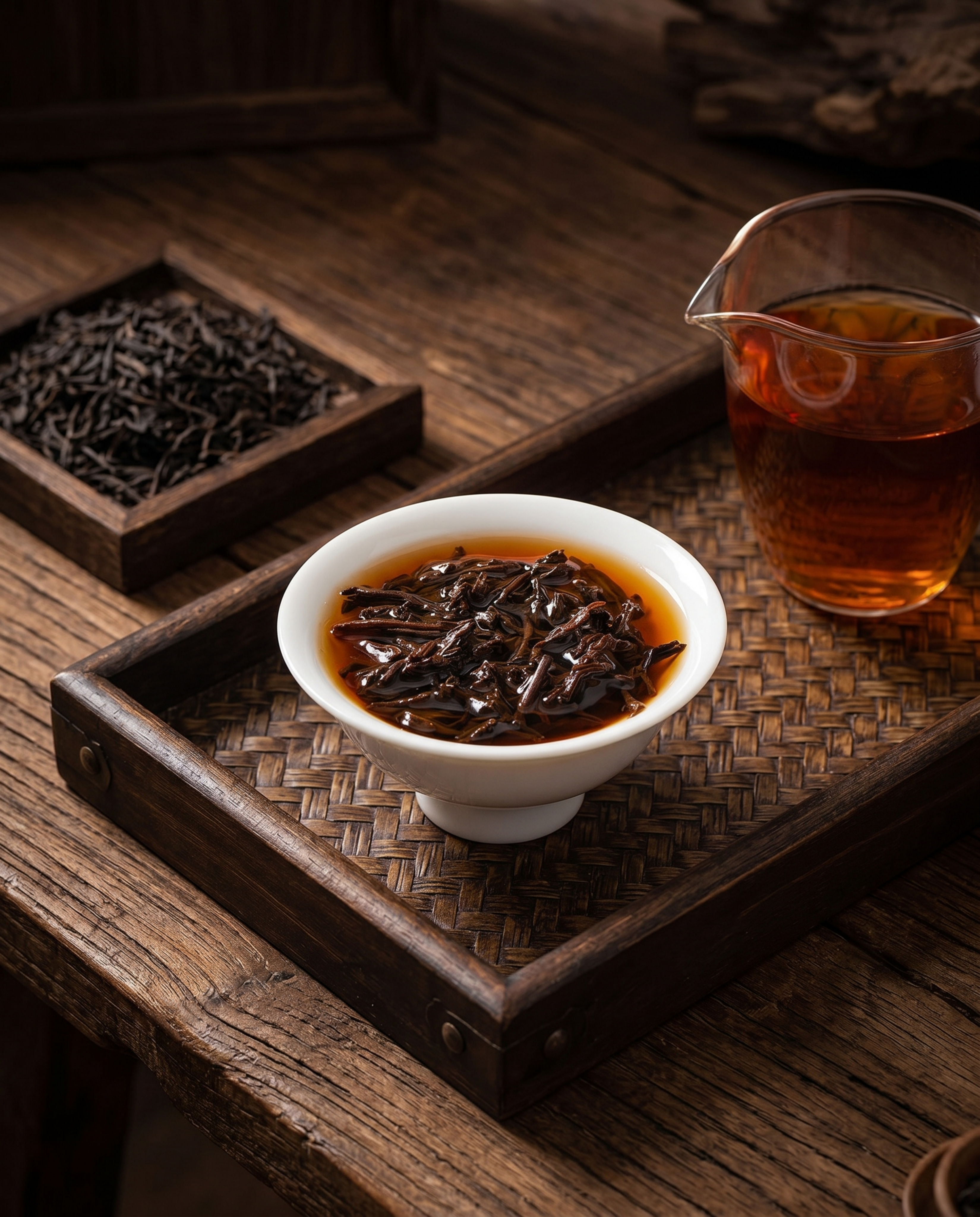 普洱茶，严格参照上传产品图，完整保留所有可见组件、部件、轮廓形… - 图片创意预览