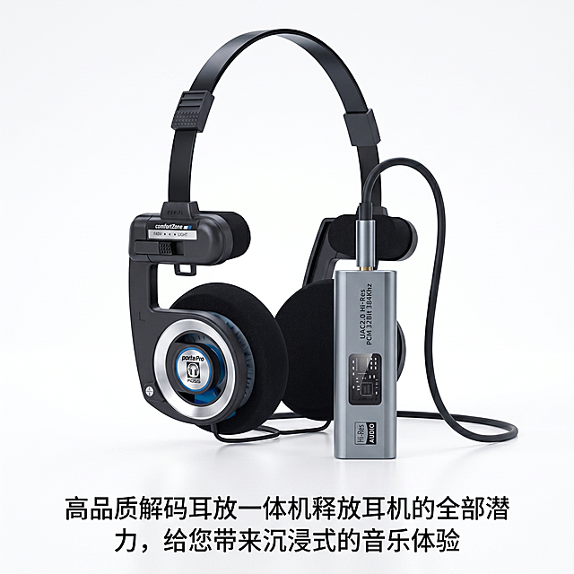 「图片1」换成简约风格的背景，耳机线使用黑色胶皮线