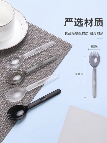 完全重绘1688电商详情页，商品是食品级一次性美式叉勺，100%更换全新背景、场景、构图、文案排版，勺子主体保留但重新绘制，禁止复用原图任何像素，禁止与我提供的图片有相似之处，生成8张竖版3:4比例的预览效果